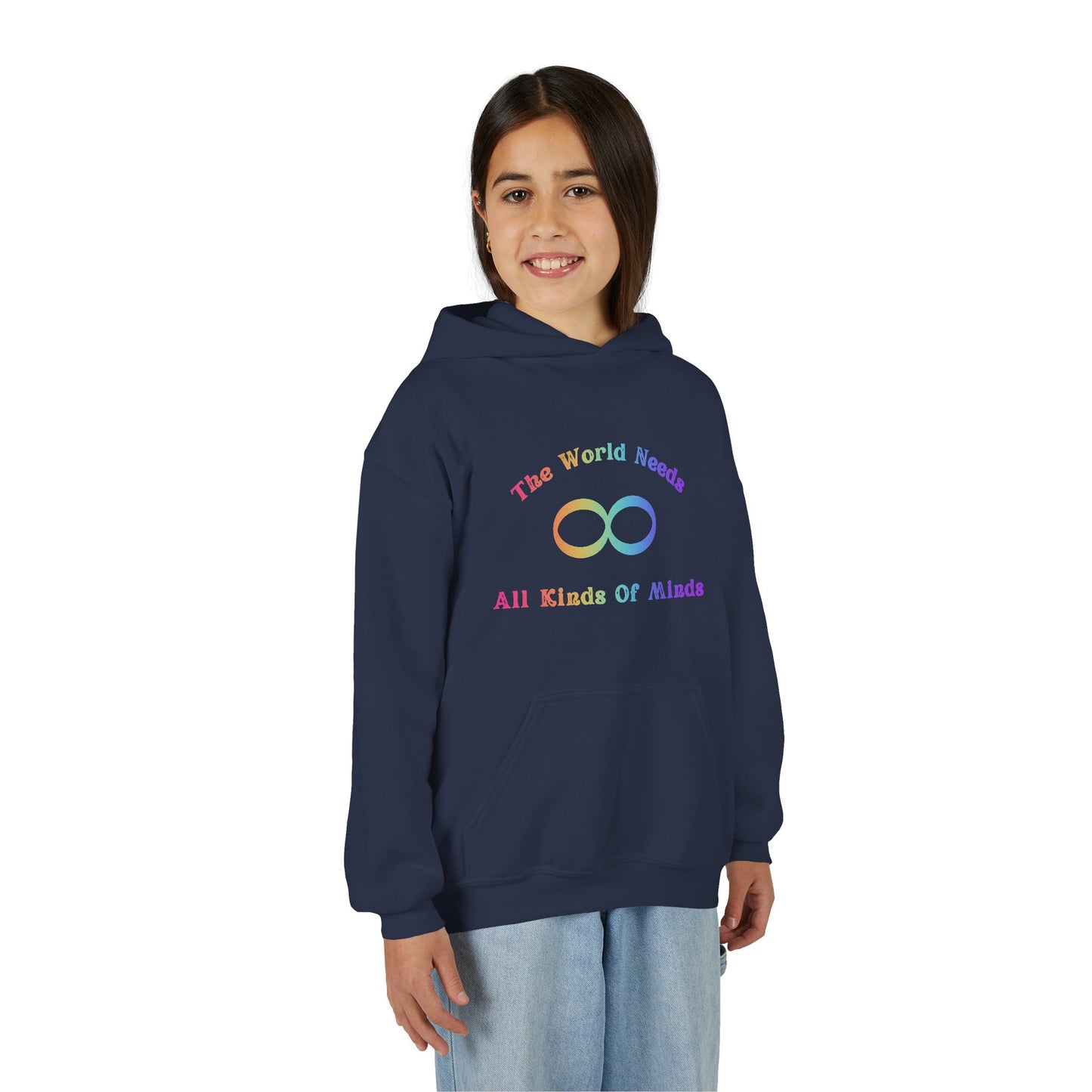 Inclusive Minds Youth Hoodie - The World Needs All Kinds of Minds