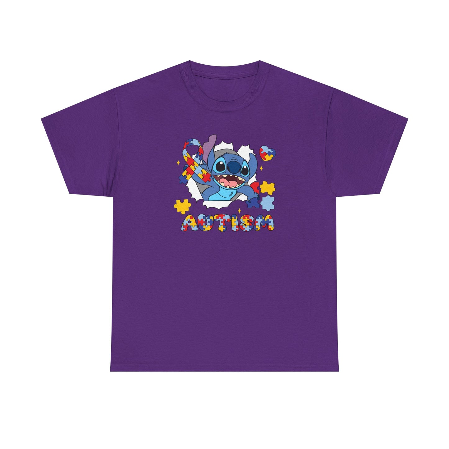 Stitch Autism Awareness T-Shirt — Puzzle Heart Design