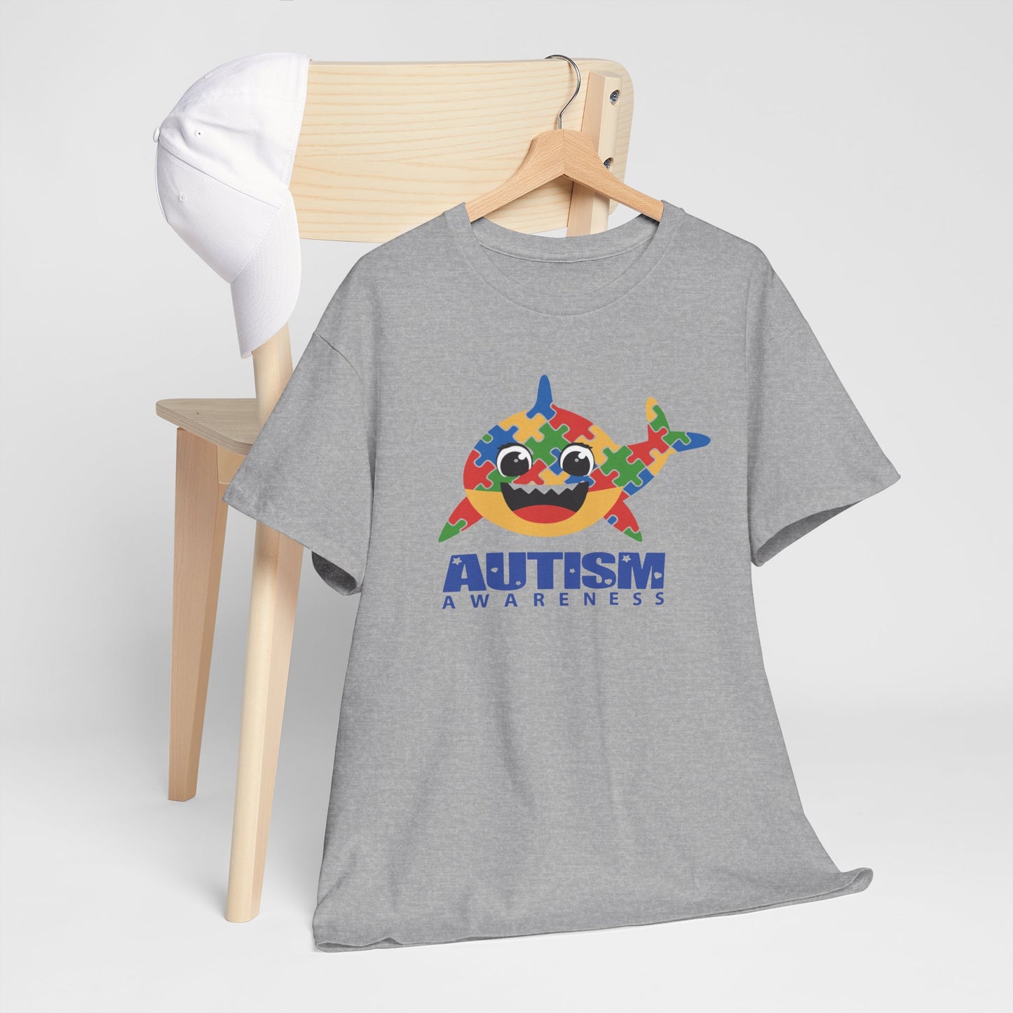 T-Shirt Baby Shark Autism Awareness Unisex Heavy Cotton Tee