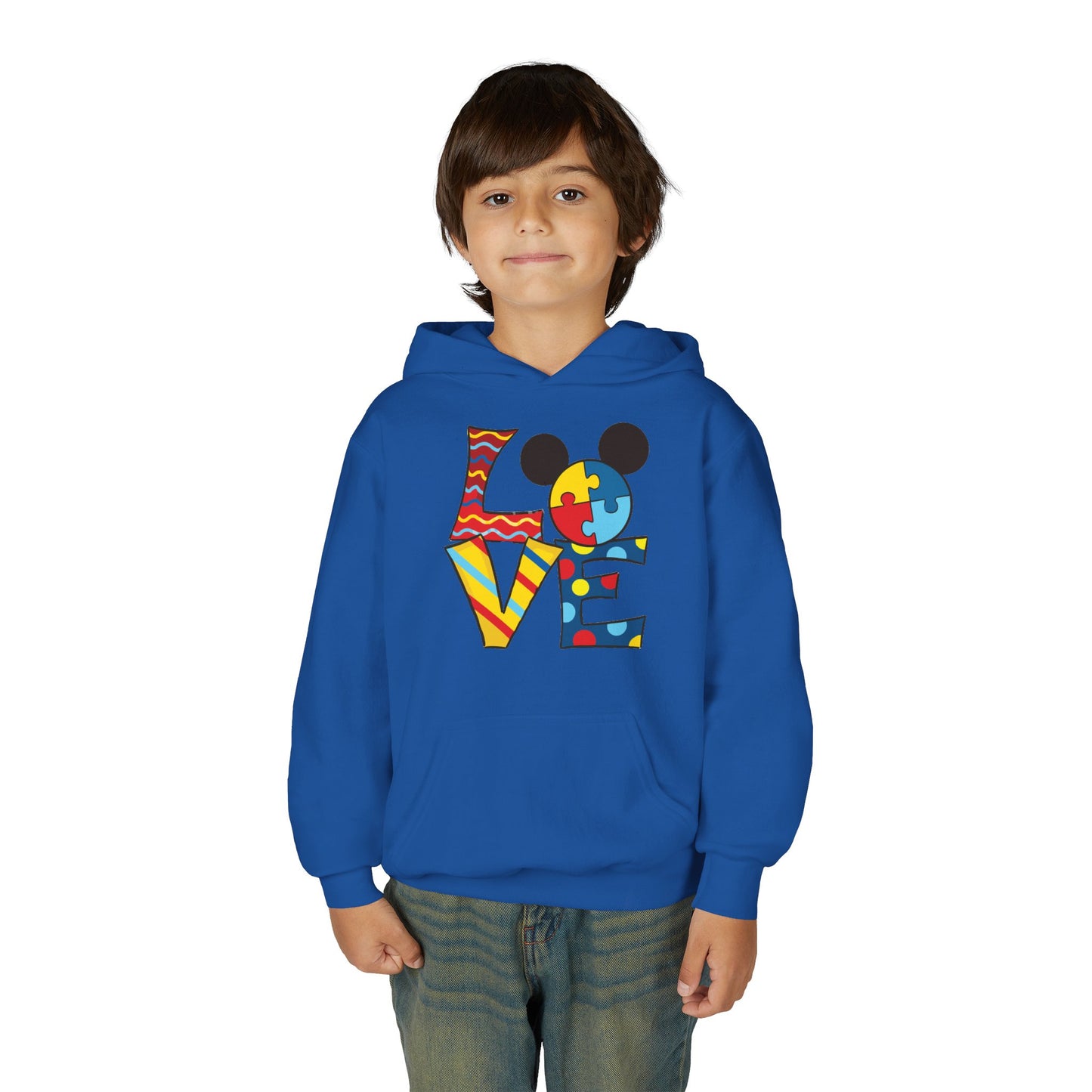 Colorful Puzzle Love Youth Hoodie