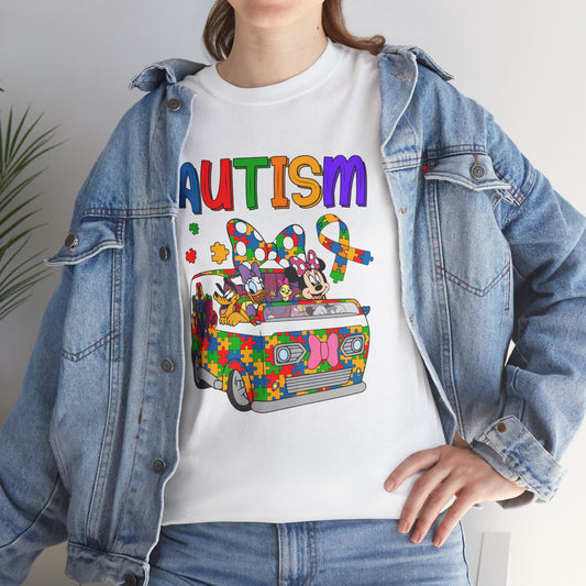 Autism Awareness Puzzle Van T-Shirt — Colorful Support Tee
