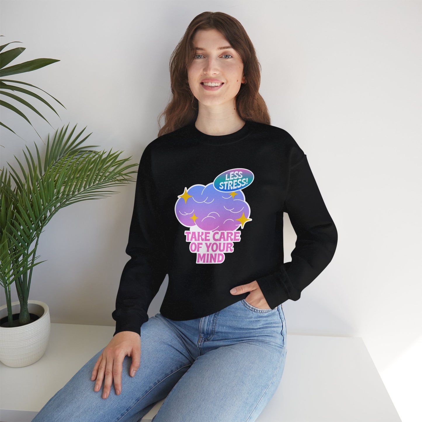 Mental Health Sweatshirt — "Take Care of Your Mind" Cozy Crewneck