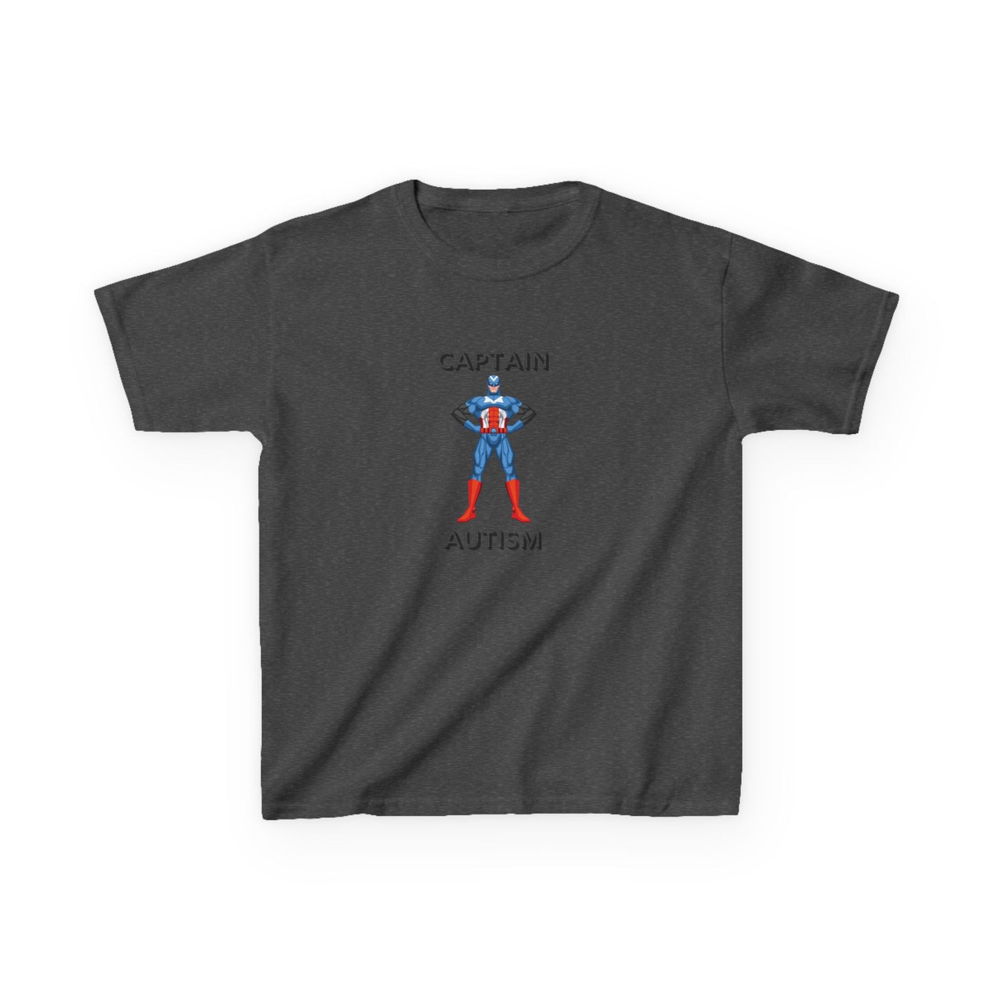 Kids Captain Autism Tee - Heavy Cotton T-Shirt for Awareness and Support