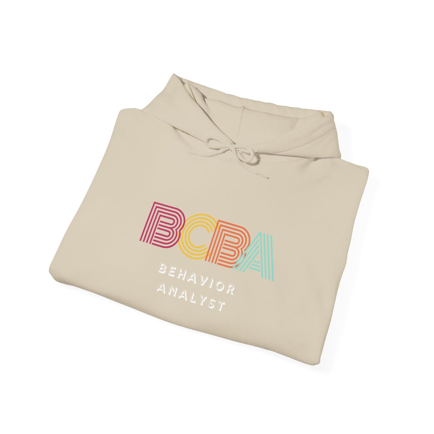 BCBA Retro Rainbow Hoodie — Kids & Adult ABA Therapist Pullover