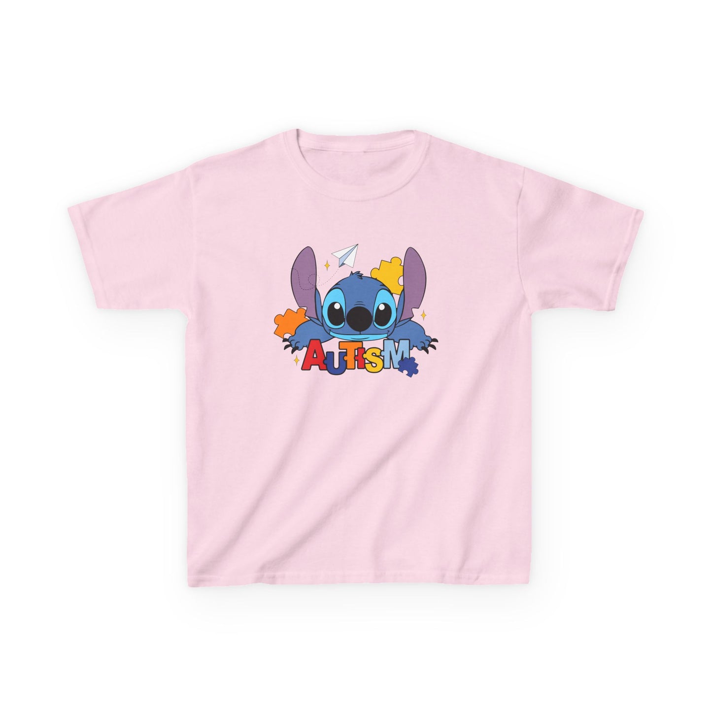 Kids Tee — Cute Stitch Autism Puzzle Design