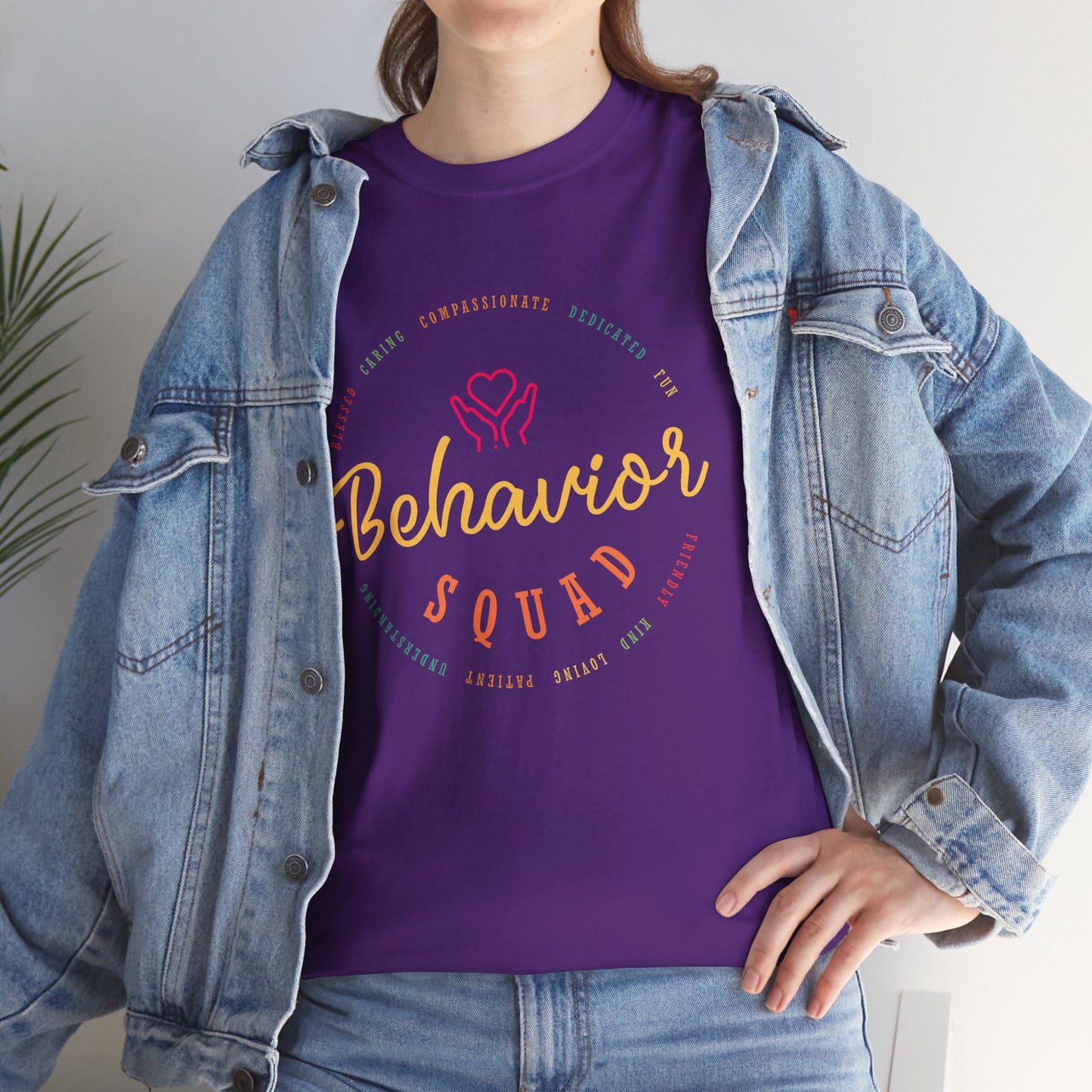 Behavior Squad T-Shirt — Pastel Heart Crew Tee for Teachers & Counselors