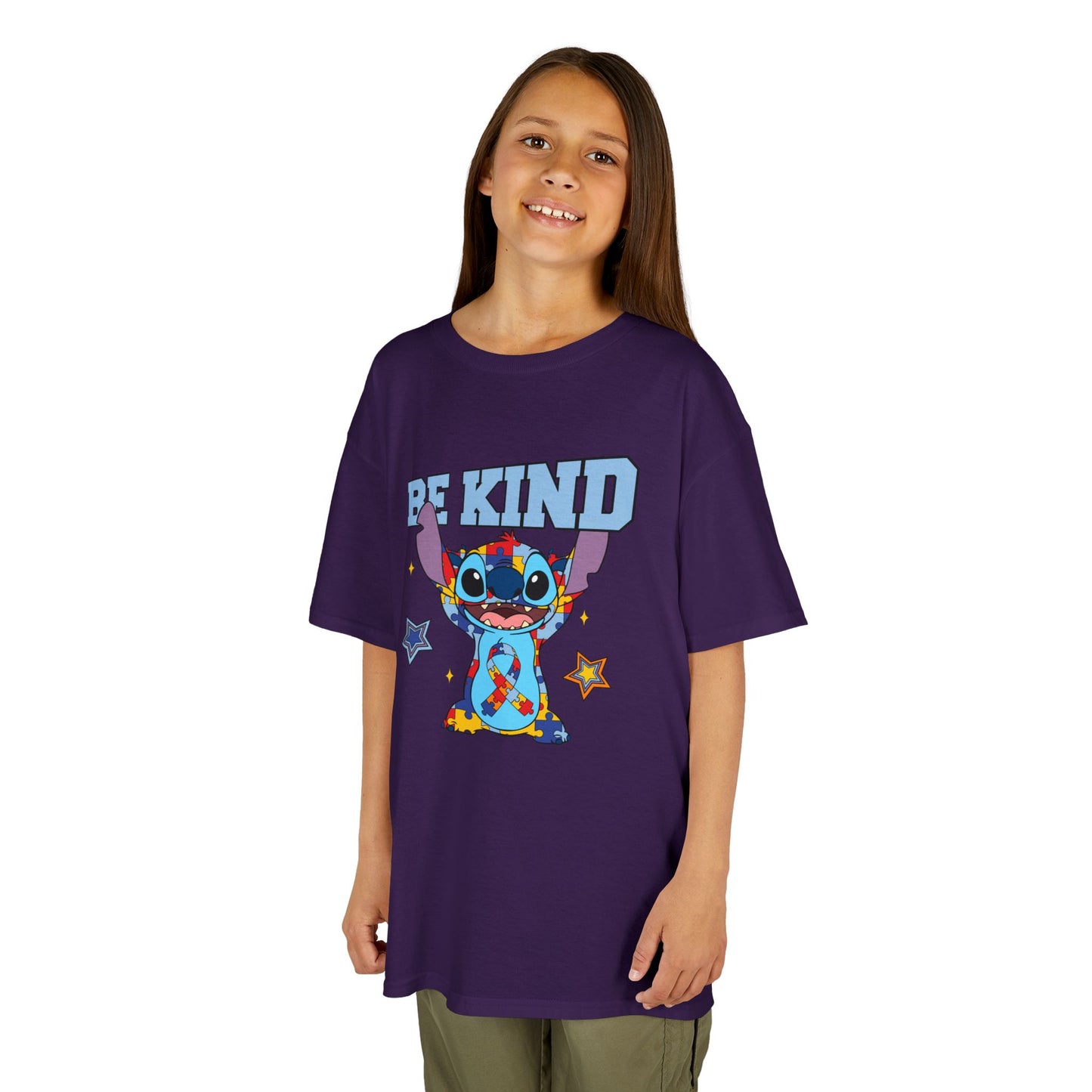 Kids Tee — Cute 'Be Kind' Cartoon Alien Graphic Shirt