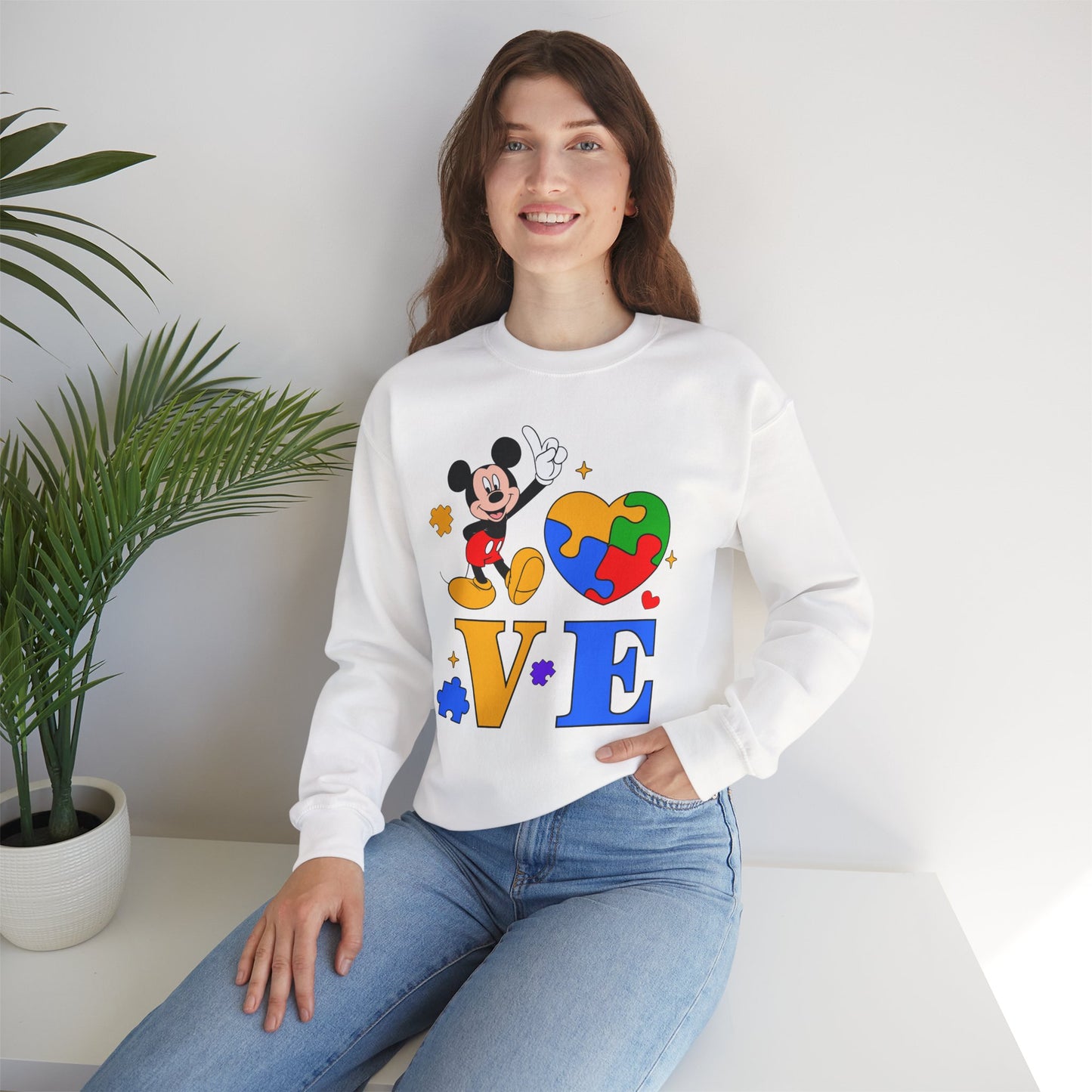 Mickey Puzzle Heart LOVE Sweatshirt