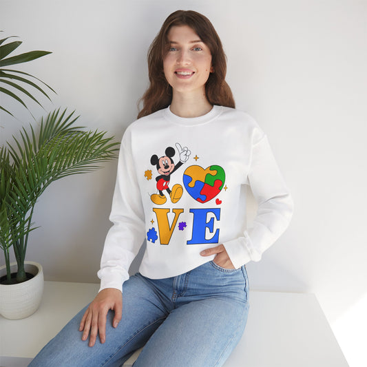 Mickey Puzzle Heart LOVE Sweatshirt