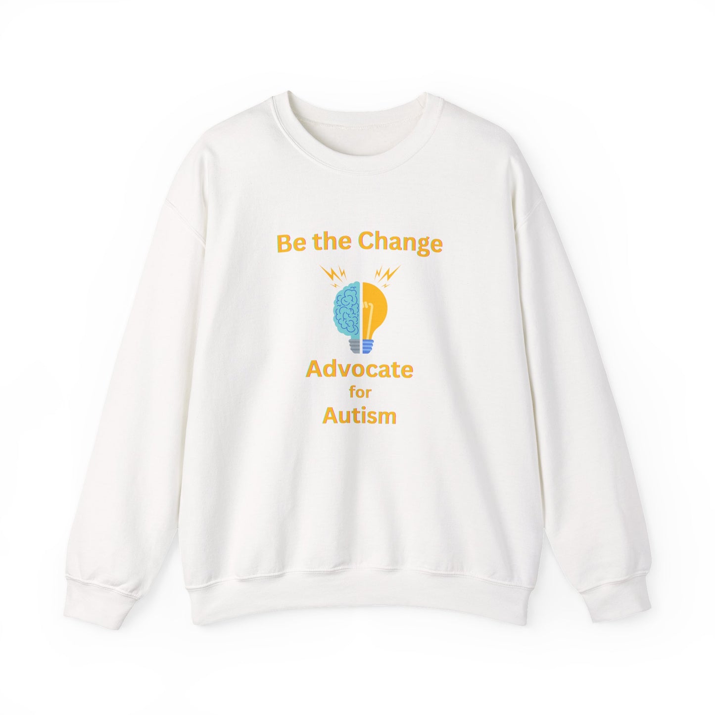 Advocate for Autism Crewneck Sweatshirt — "Be the Change" Awareness Pullover