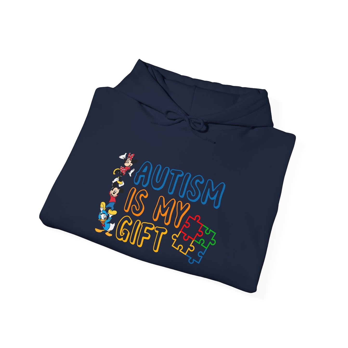 Autism Is My Gift Hoodie — Colorful Puzzle Piece Awareness Sweatshirt