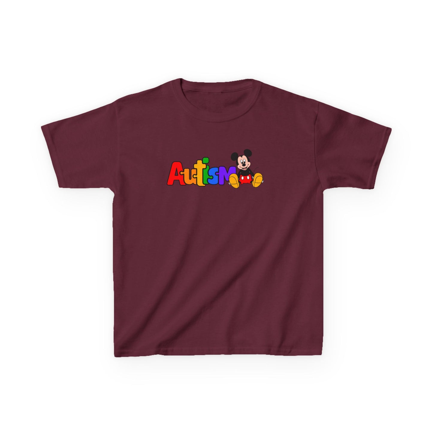 Kids T-Shirt — Colorful 'Autism' Rainbow Design