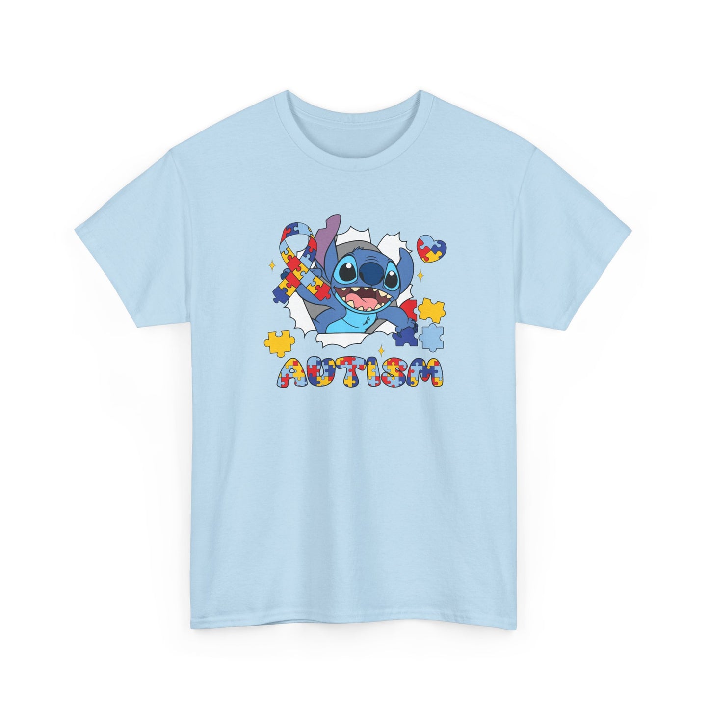 Stitch Autism Awareness T-Shirt — Puzzle Heart Design