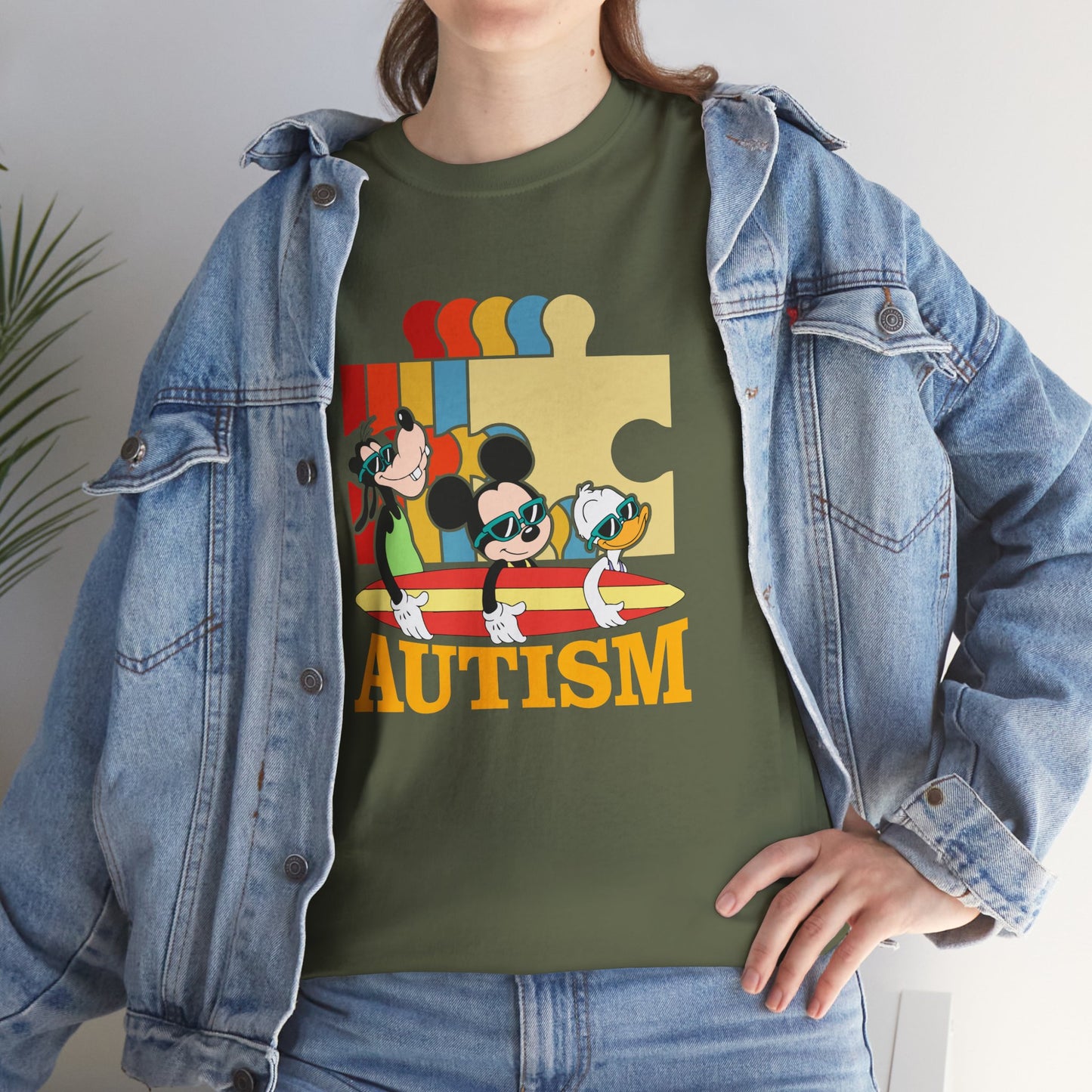 Autism Awareness Tee — Colorful Puzzle & Playful Characters Design