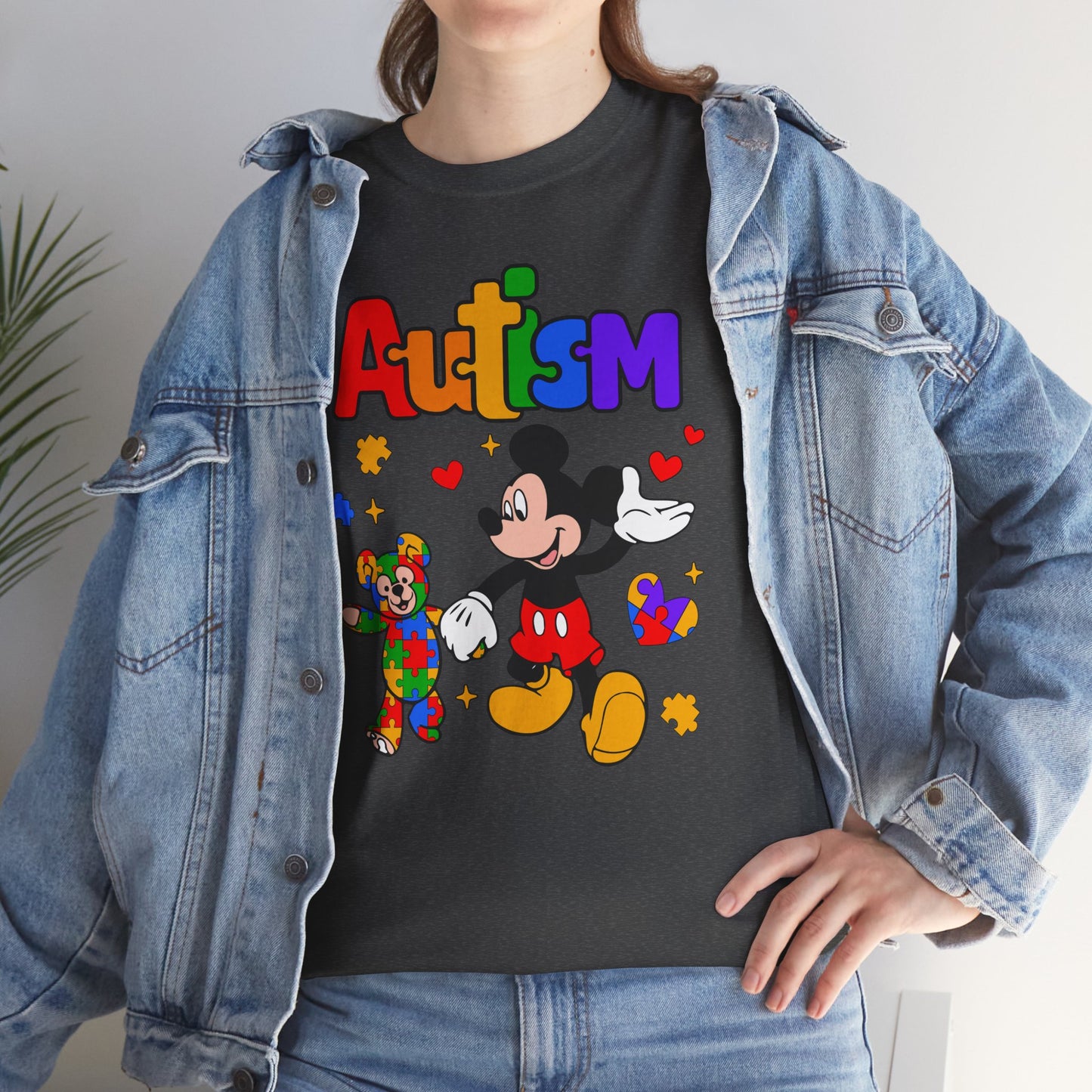 Autism Awareness T-Shirt — Colorful Puzzle Heart Design