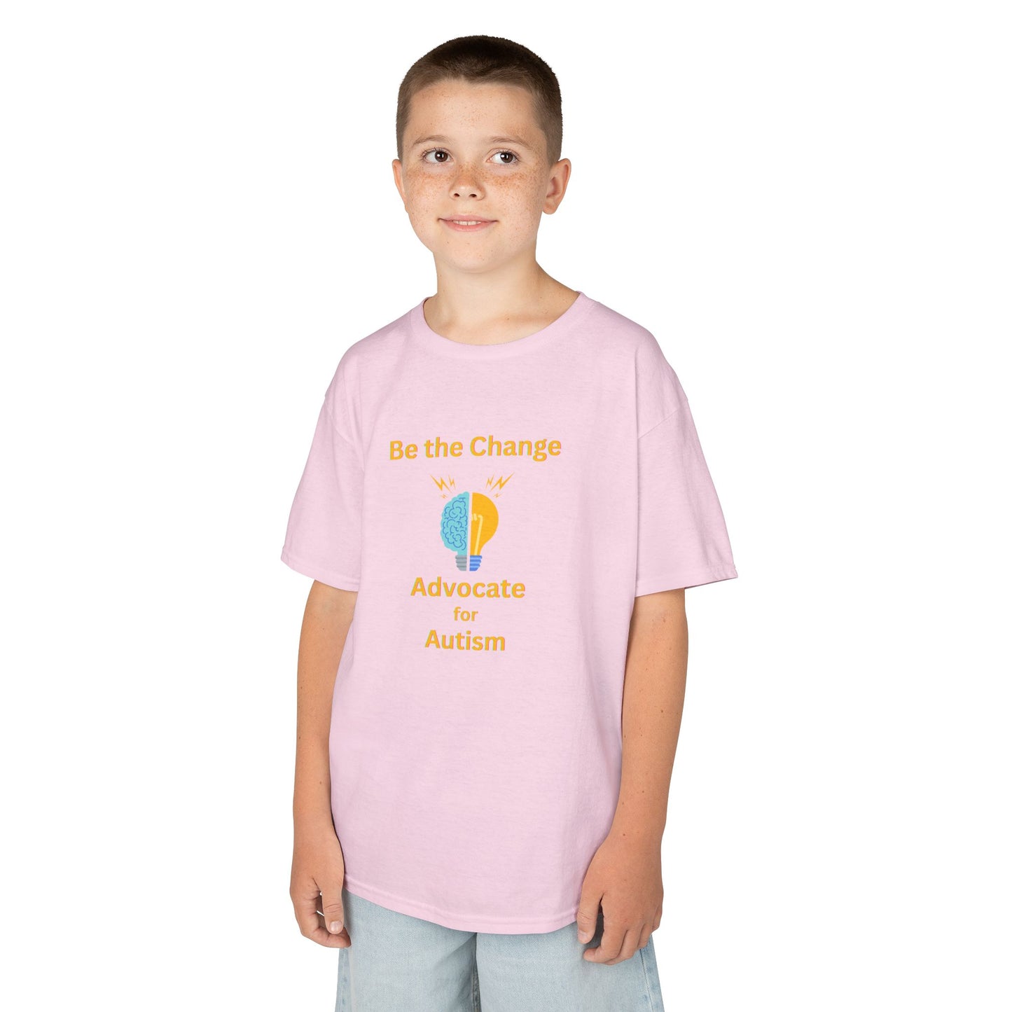 Kids Advocate for Autism Tee - Be the Change Cotton T-Shirt