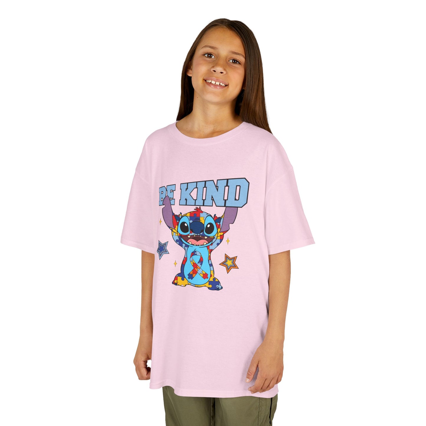 Kids Tee — Cute 'Be Kind' Cartoon Alien Graphic Shirt