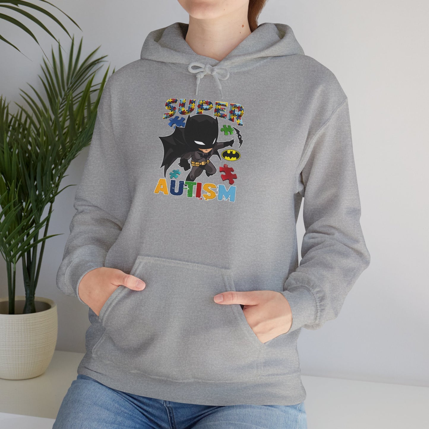 Super Autism Hoodie — Superhero Puzzle Piece Autism Awareness Sweatshirt