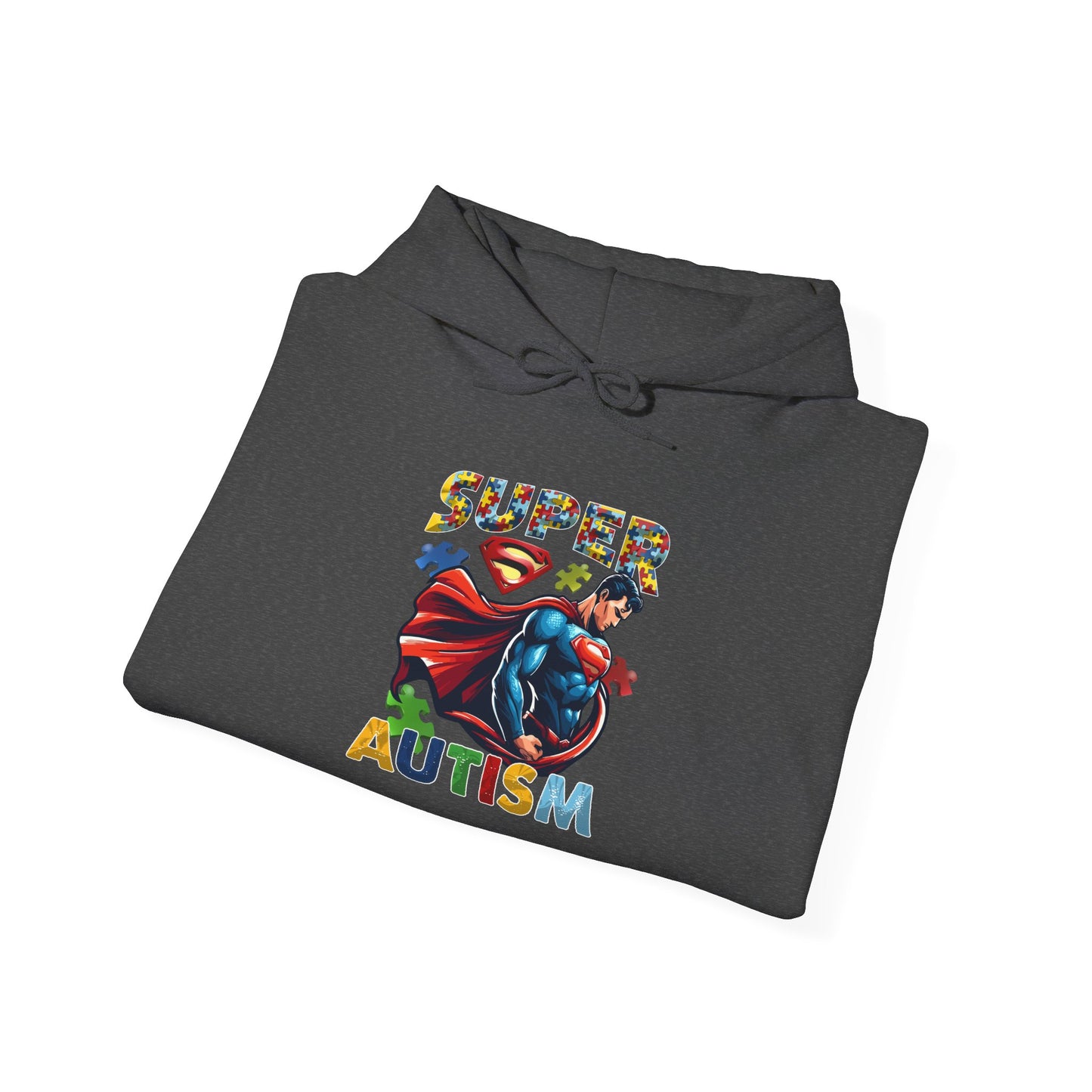 Autism Superhero Hoodie — "Super Autism" Colorful Awareness Pullover
