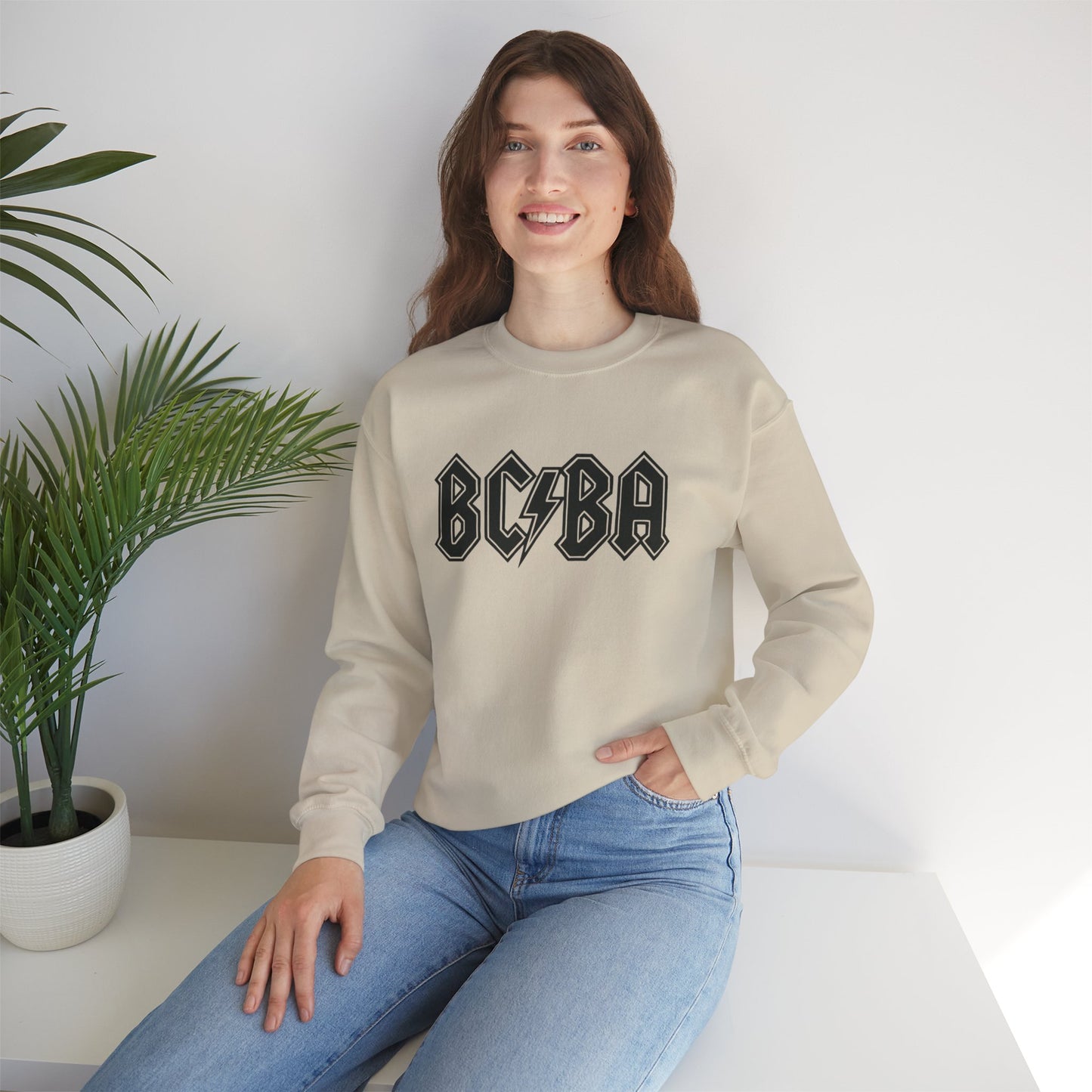 Sweatshirt — BCBA Lightning Logo Crewneck (Rock Band Vintage Style)