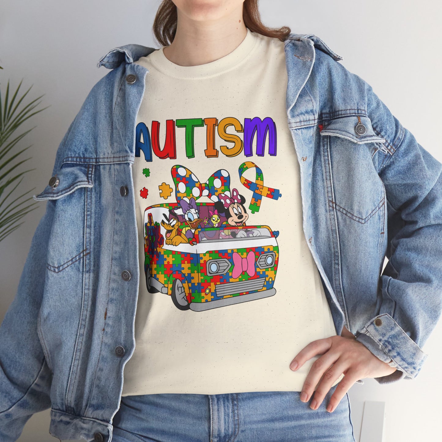 Autism Awareness Puzzle Van T-Shirt — Colorful Support Tee