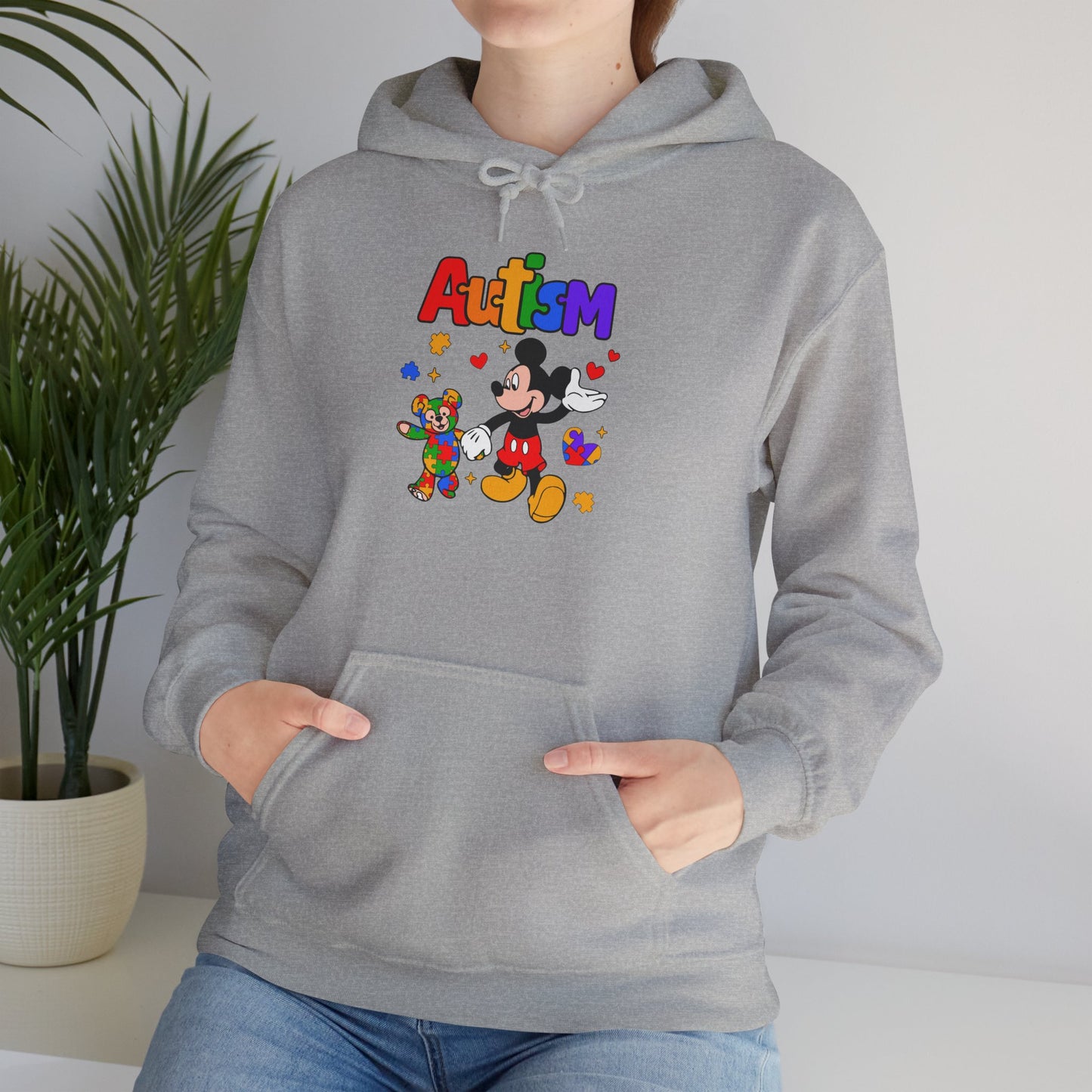 Autism Awareness Hoodie — Colorful Puzzle Heart Design