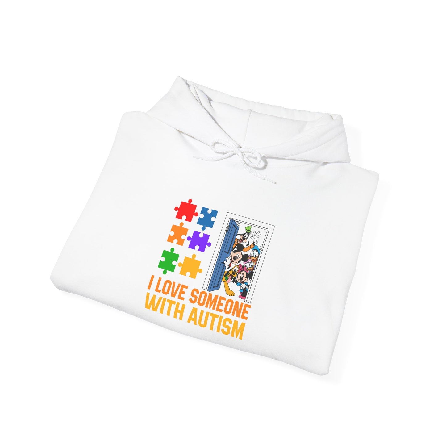 I Love Someone With Autism Hoodie — Puzzle Heart Awareness Sweatshirt