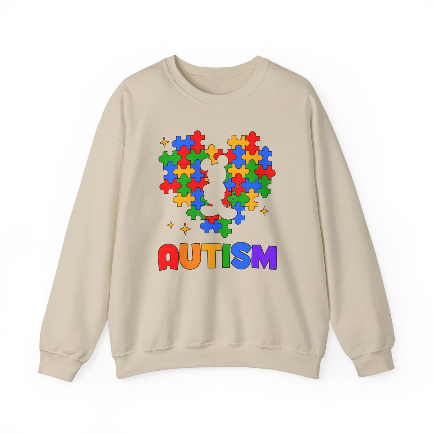 Autism Puzzle Heart Crewneck Sweatshirt