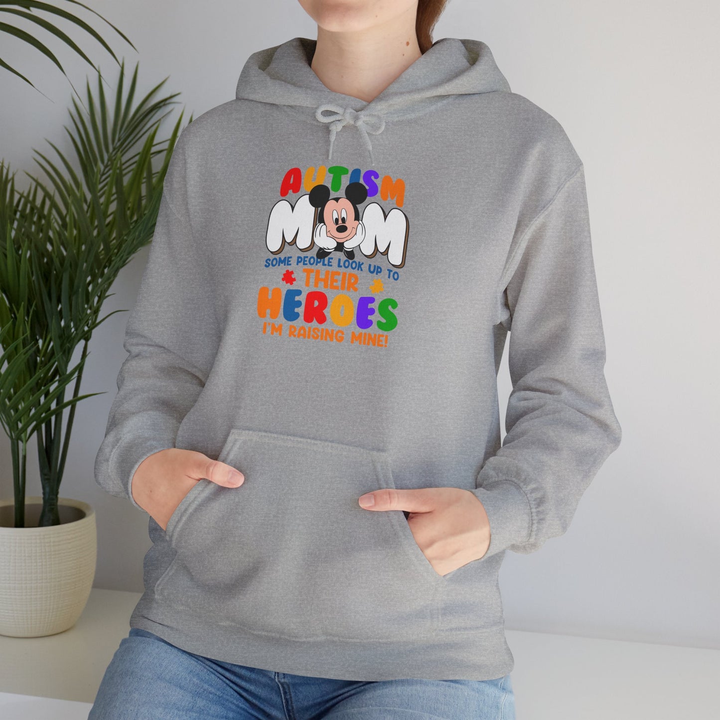 Autism Mom & Their Heroes Hoodie — I'm Raising Mine Colorful Support Pullover