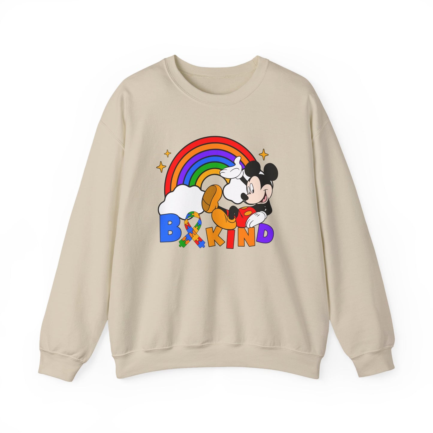 Be Kind Crewneck Sweatshirt — Rainbow Mickey-Inspired Pride Sweatshirt