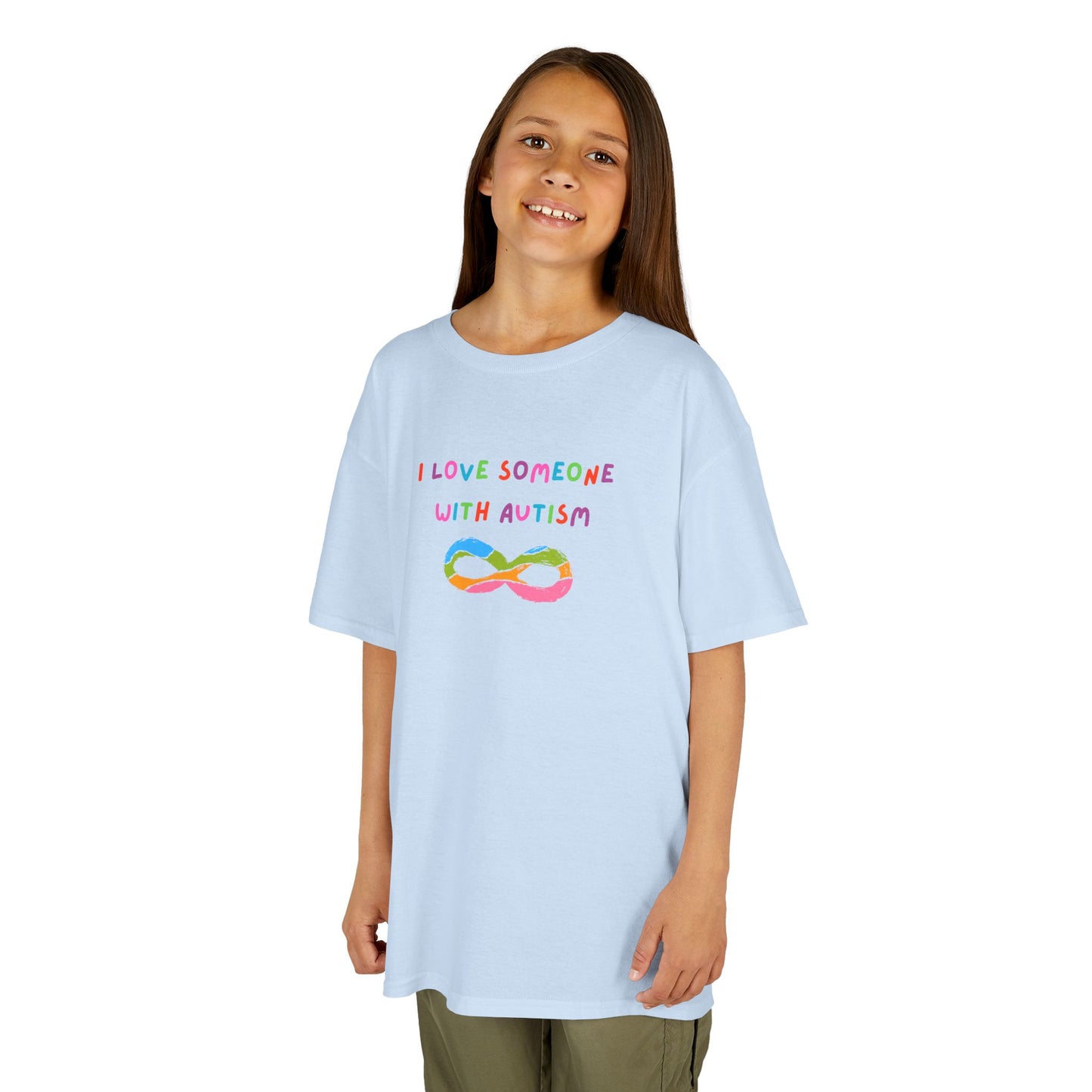 Autism Love Kids Tee - I Love Someone With Autism Graphic T-Shirt