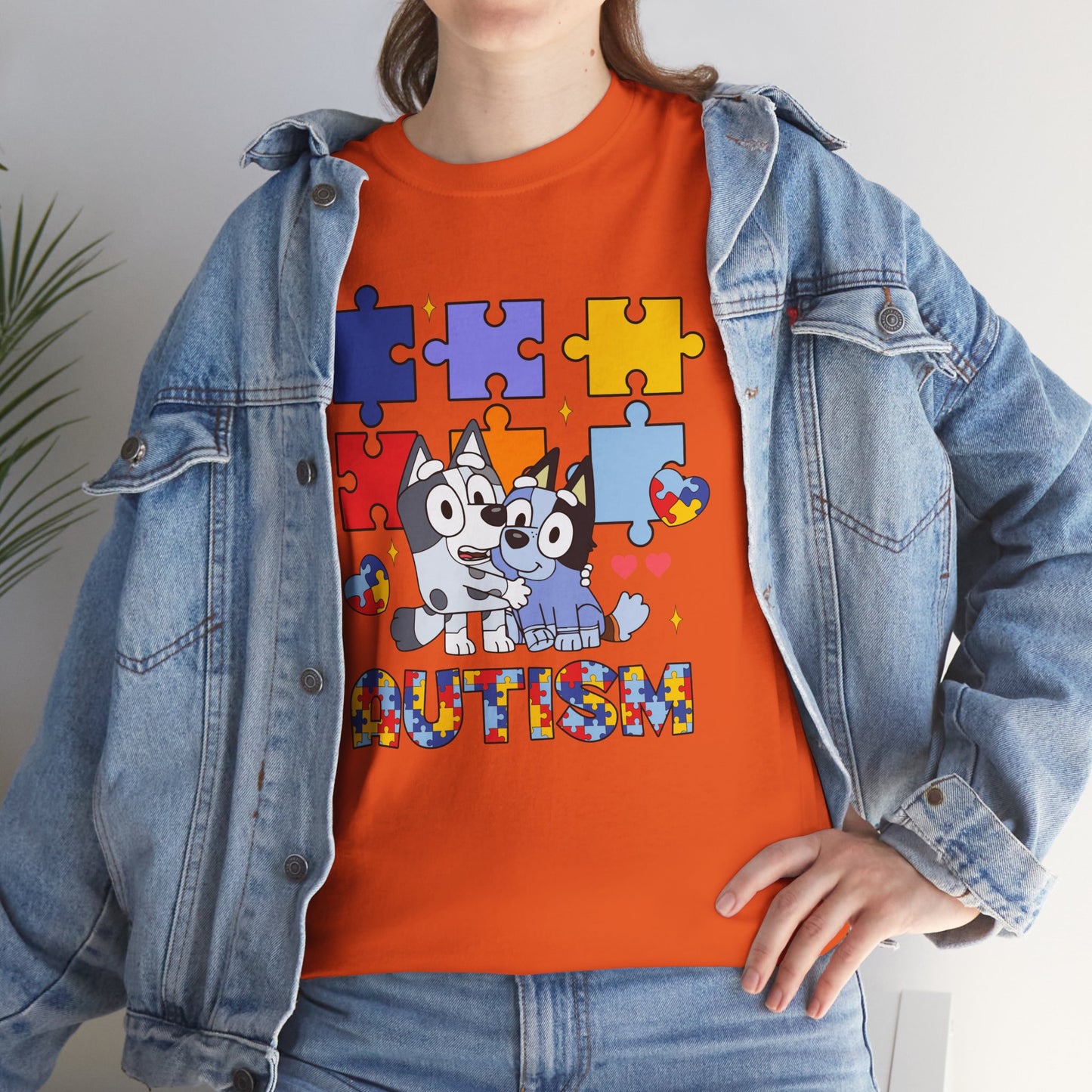 Autism Awareness Puzzle Tee — Cute Puppy Puzzle Piece Design