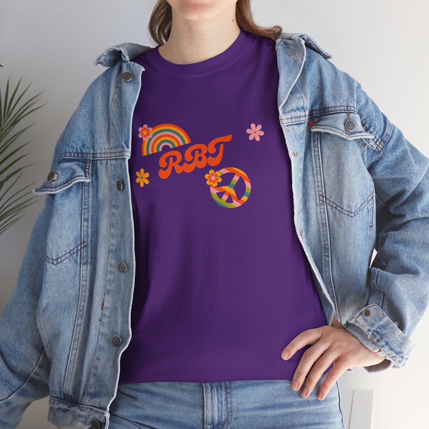 Retro Rainbow Tee - Summer Vibes, Unisex Cotton Shirt, Casual Wear, Gift for Friends, Festival Outfit, Bohemian Style
