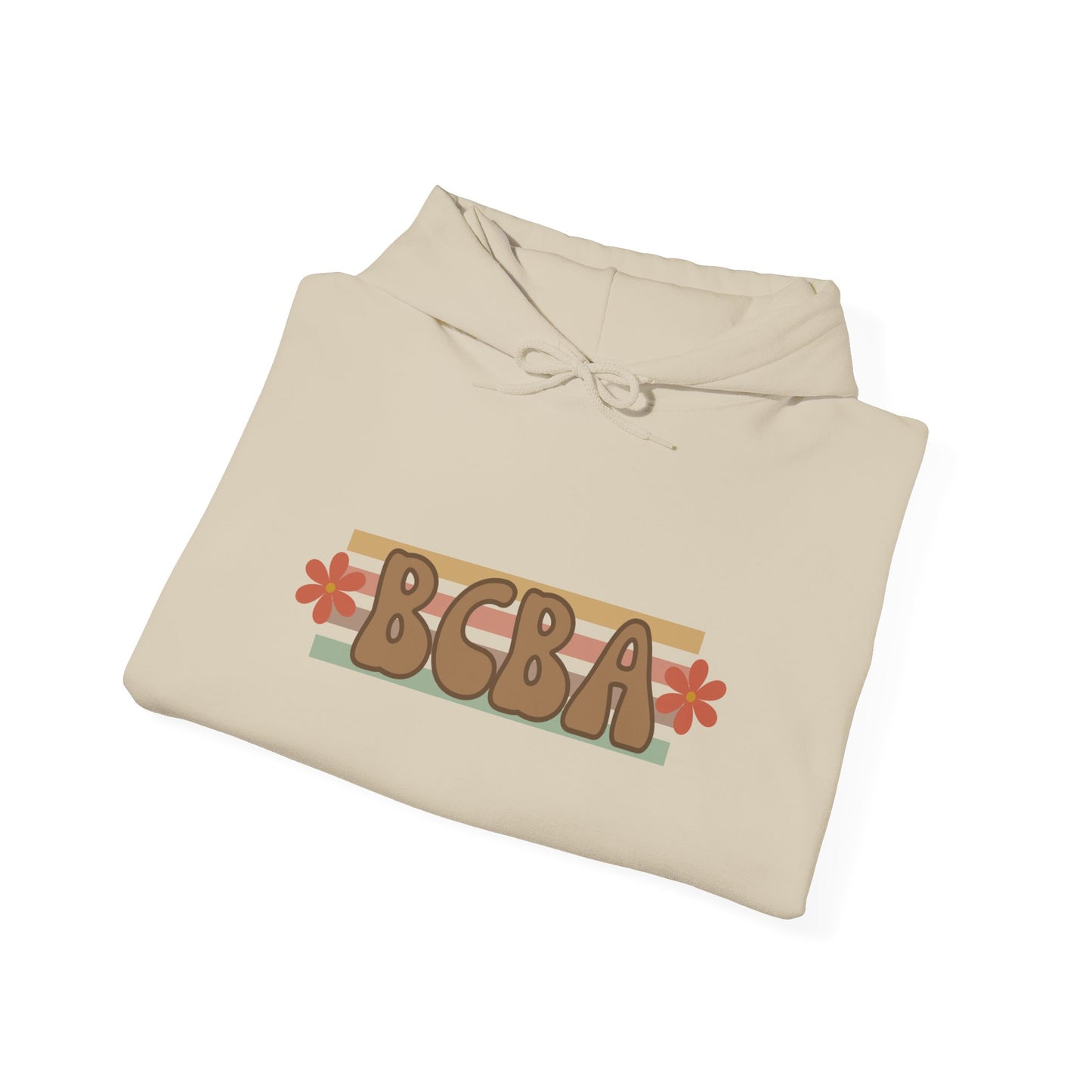 BCBA Retro Block Logo Hoodie — Behavioral Therapist Gift