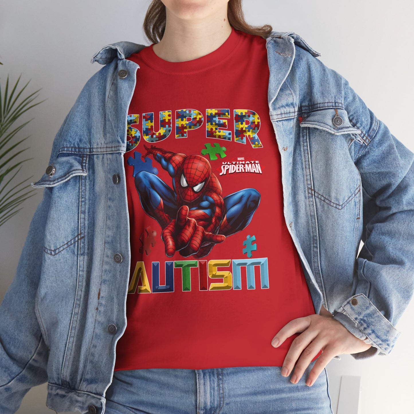 Autism Awareness T-Shirt — "Super Autism" Colorful Puzzle Design