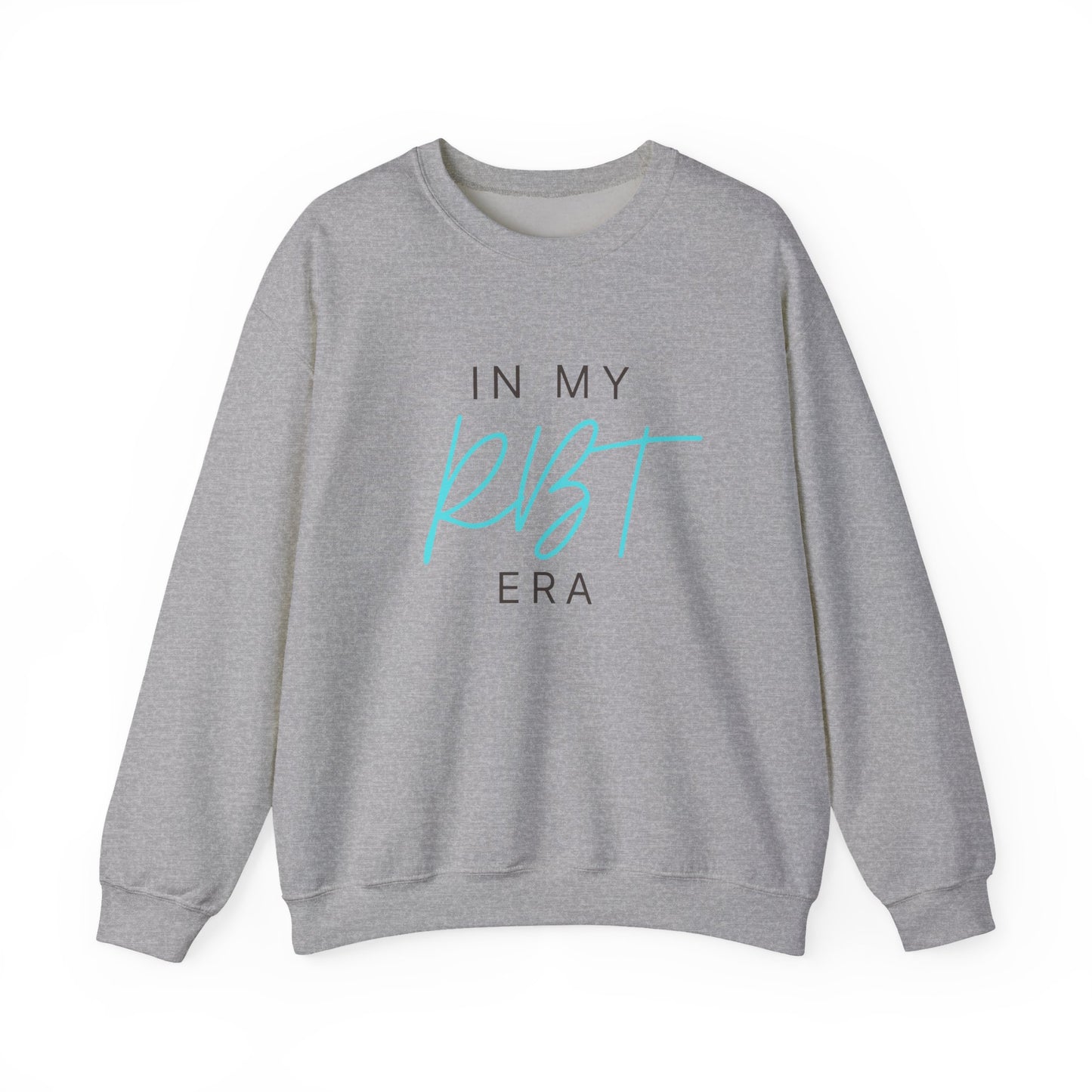 Crewneck Sweatshirt — "In My RBT Era" Minimal Pastel Script Pullover