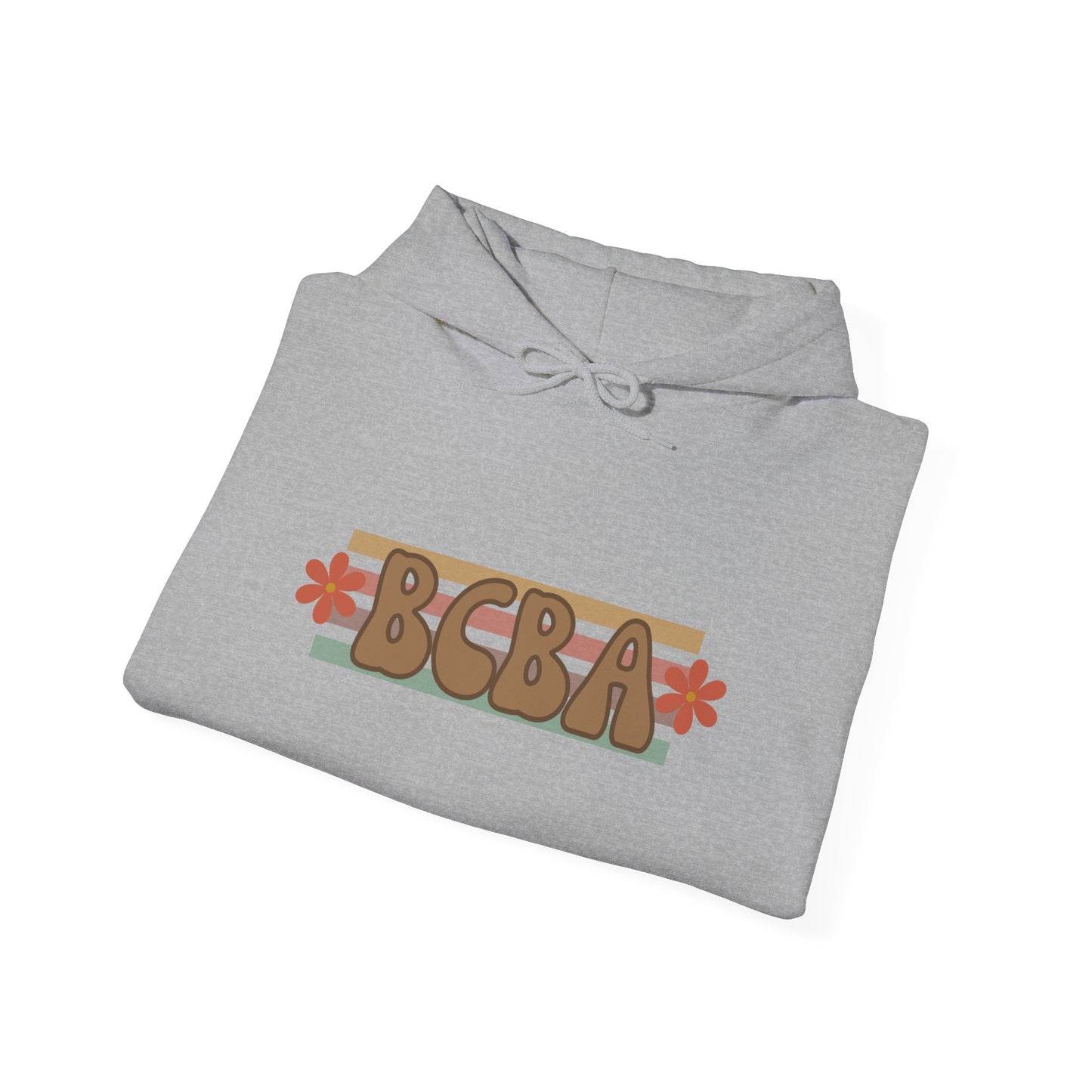 BCBA Retro Block Logo Hoodie — Behavioral Therapist Gift