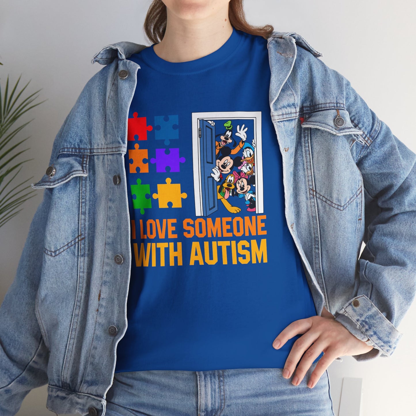 Autism Awareness T-Shirt – "I Love Someone With Autism" Puzzle Heart Tee