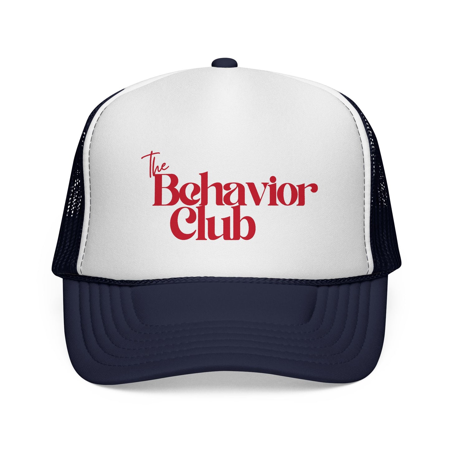 Trucker Hat — "The Behavior Club" Retro Logo Mesh Cap