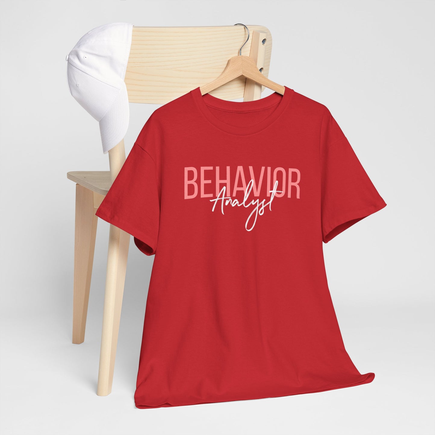 Behavior Analyst Tee — Pink Script Behavioral Science T-Shirt