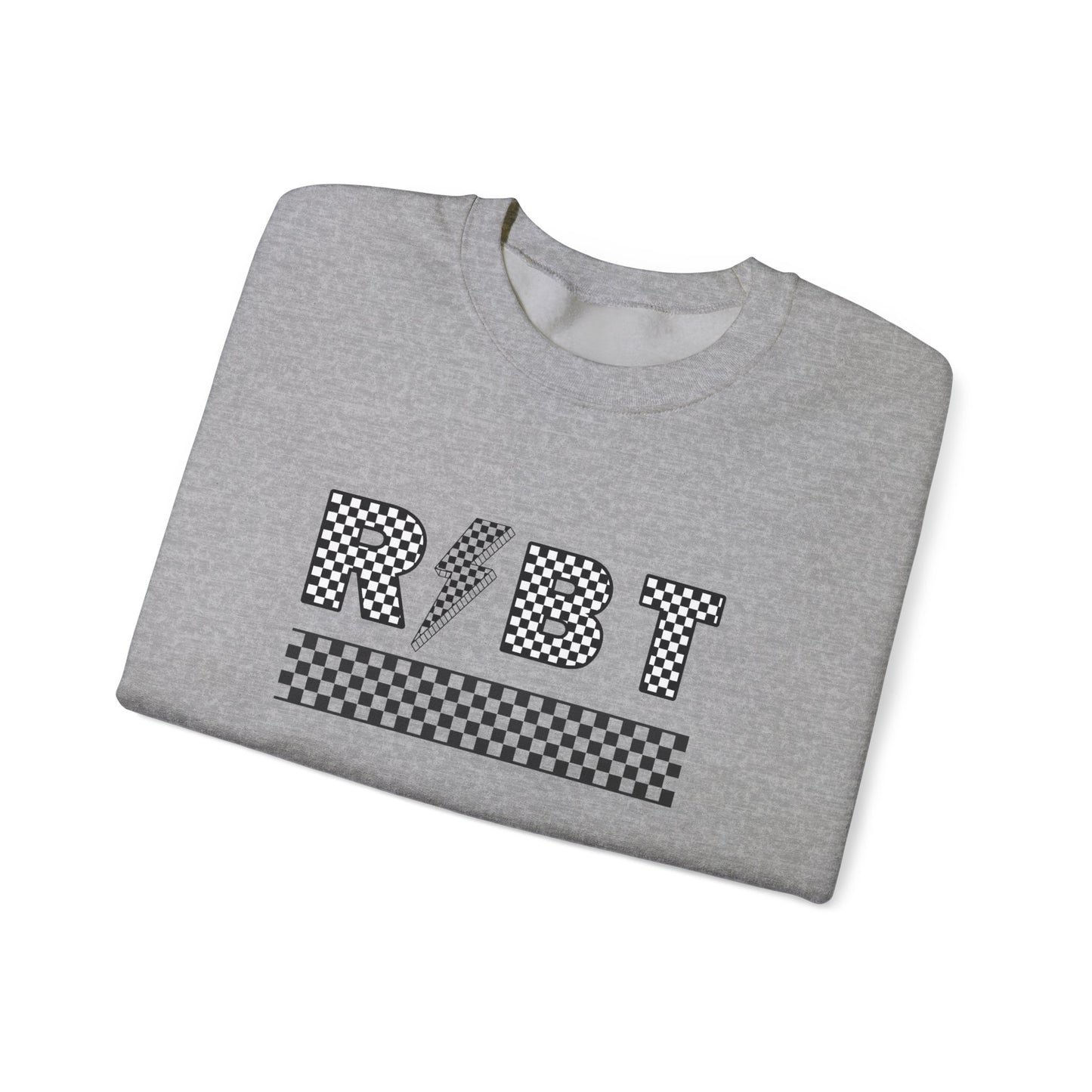 RBT Lightening Bolt Checkered Crewneck Sweatshirt