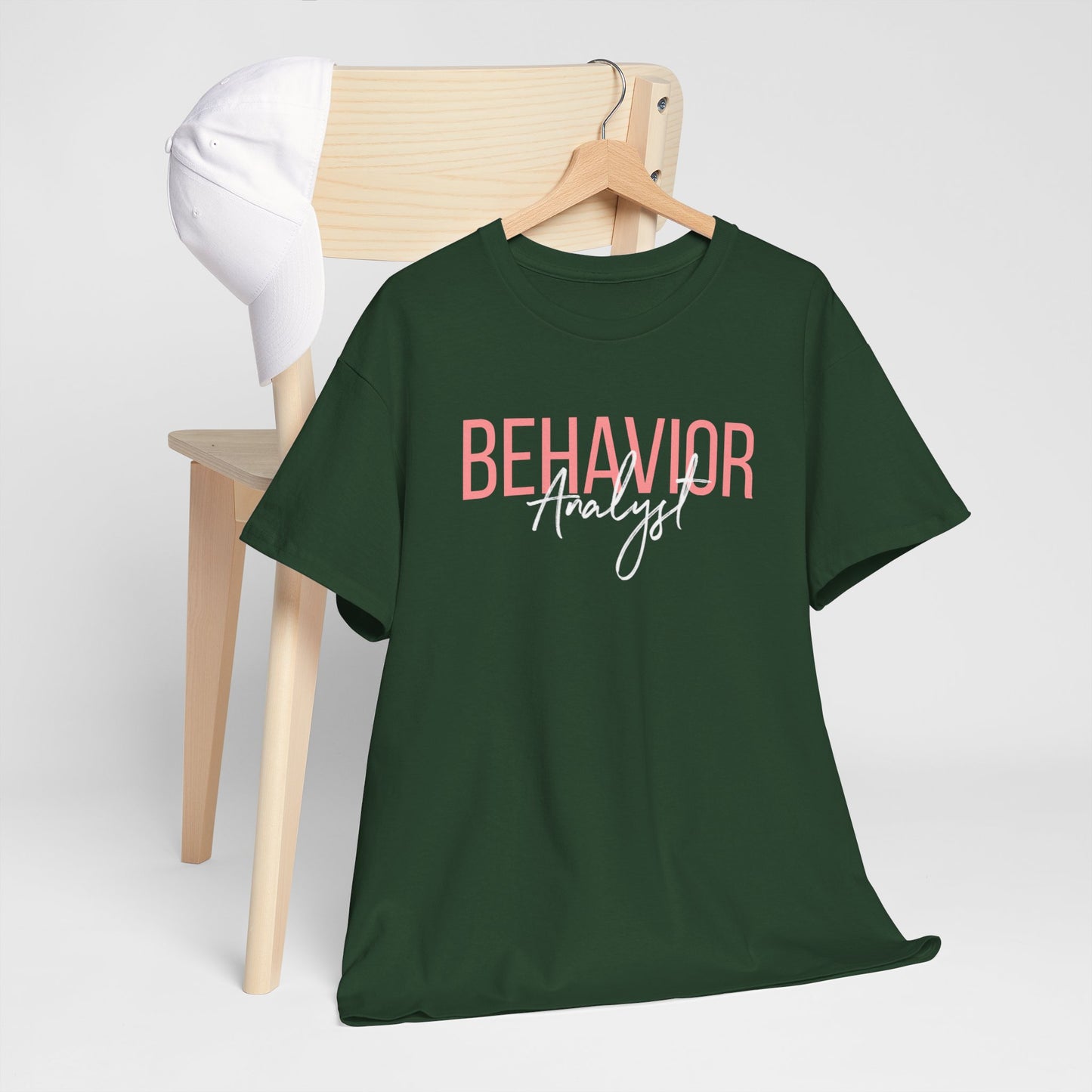 Behavior Analyst Tee — Pink Script Behavioral Science T-Shirt