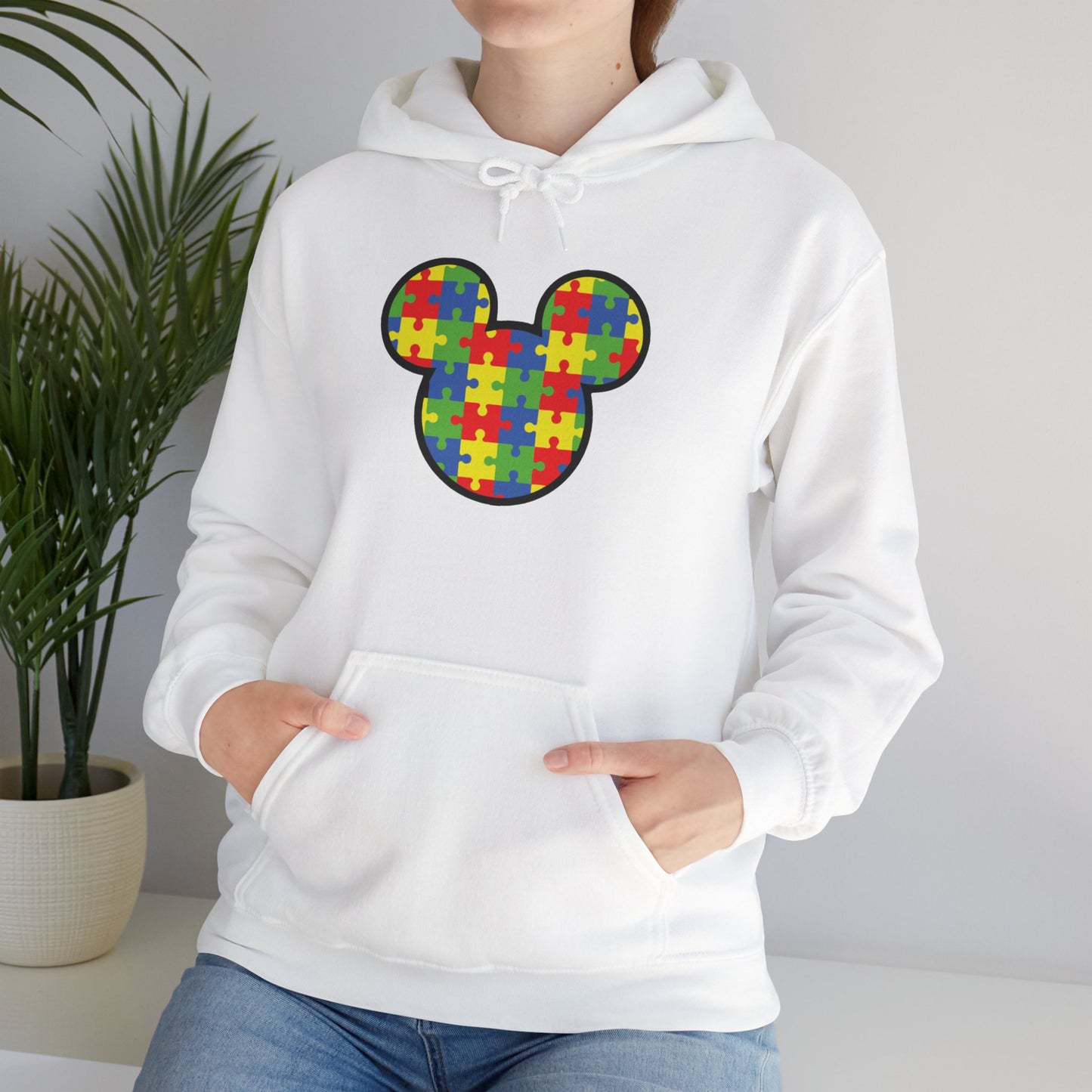 Colorful Puzzle Mickey Hoodie - Unisex Heavy Blend®