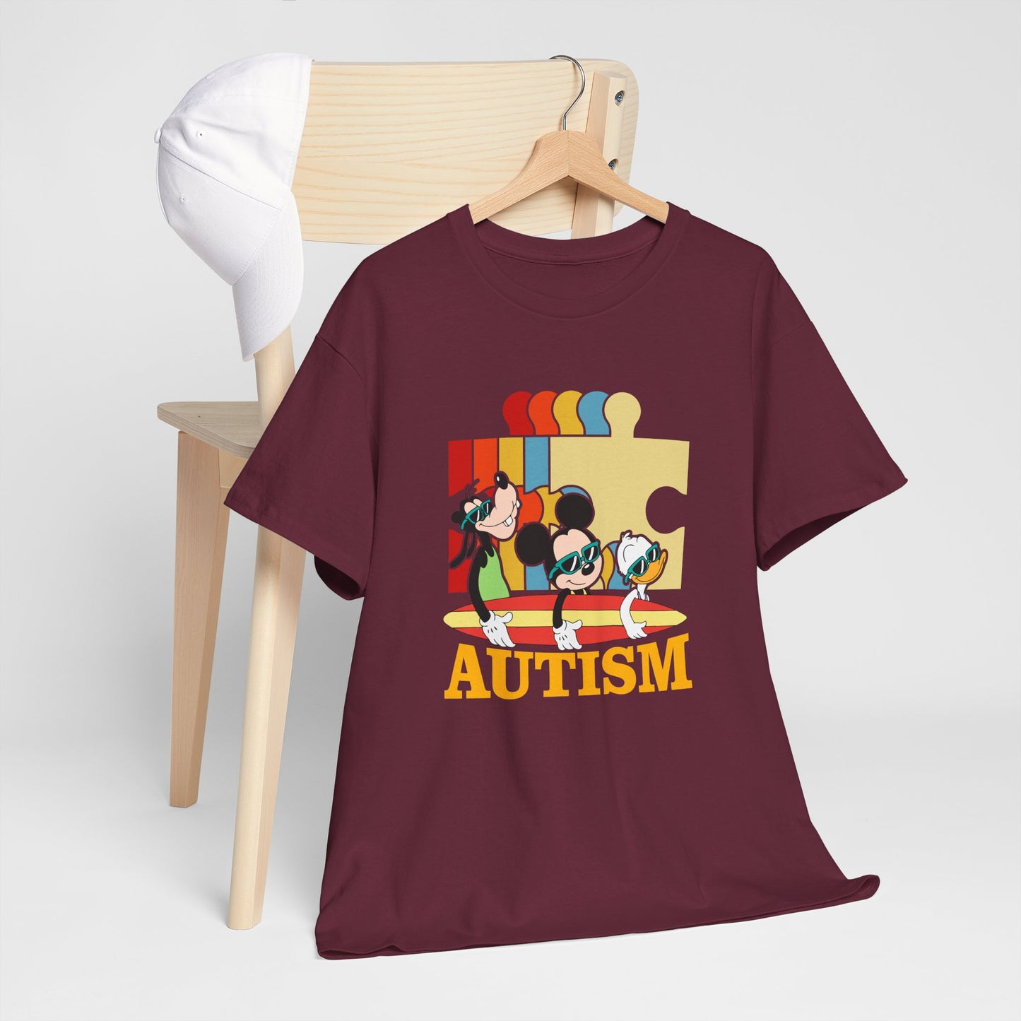 Autism Awareness Tee — Colorful Puzzle & Playful Characters Design