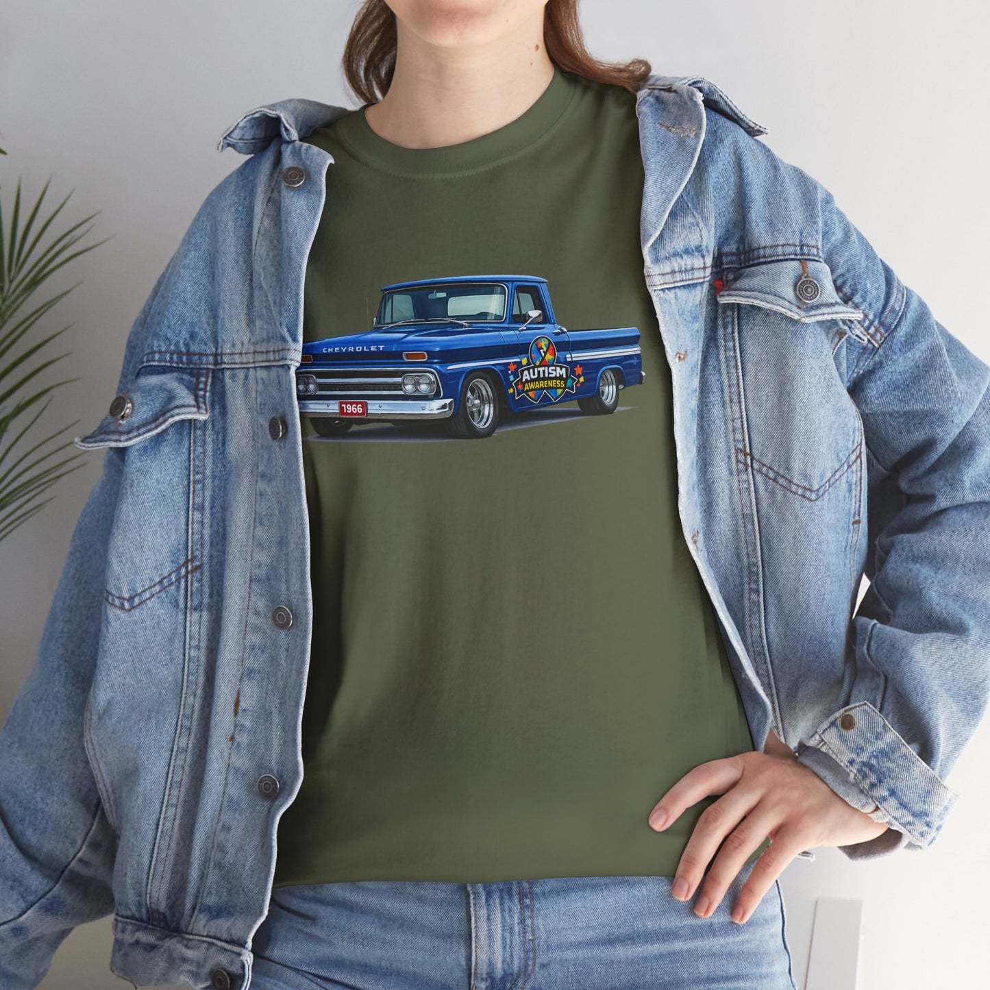 Classic Blue Pickup Truck T‑Shirt — Vintage Chevy C10 Graphic Tee