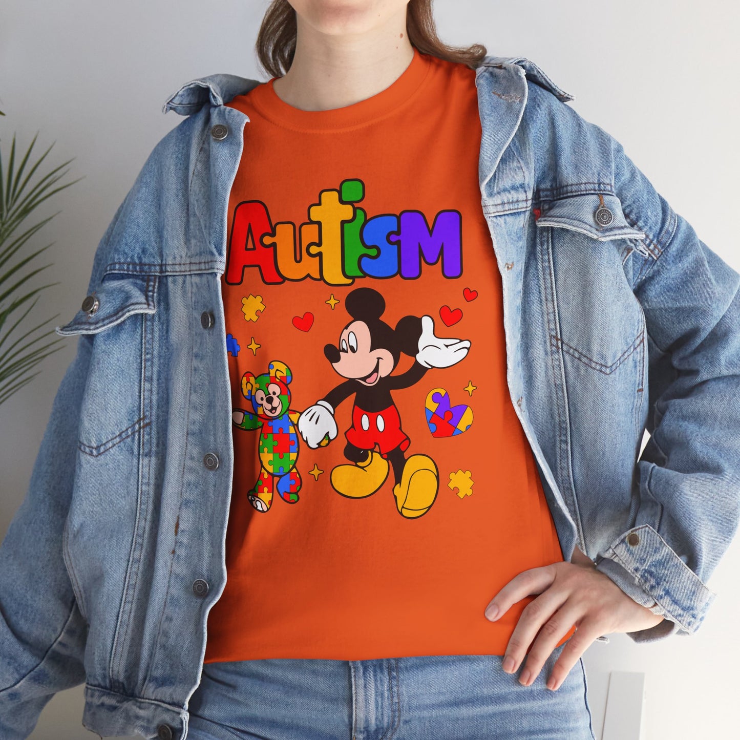 Autism Awareness T-Shirt — Colorful Puzzle Heart Design