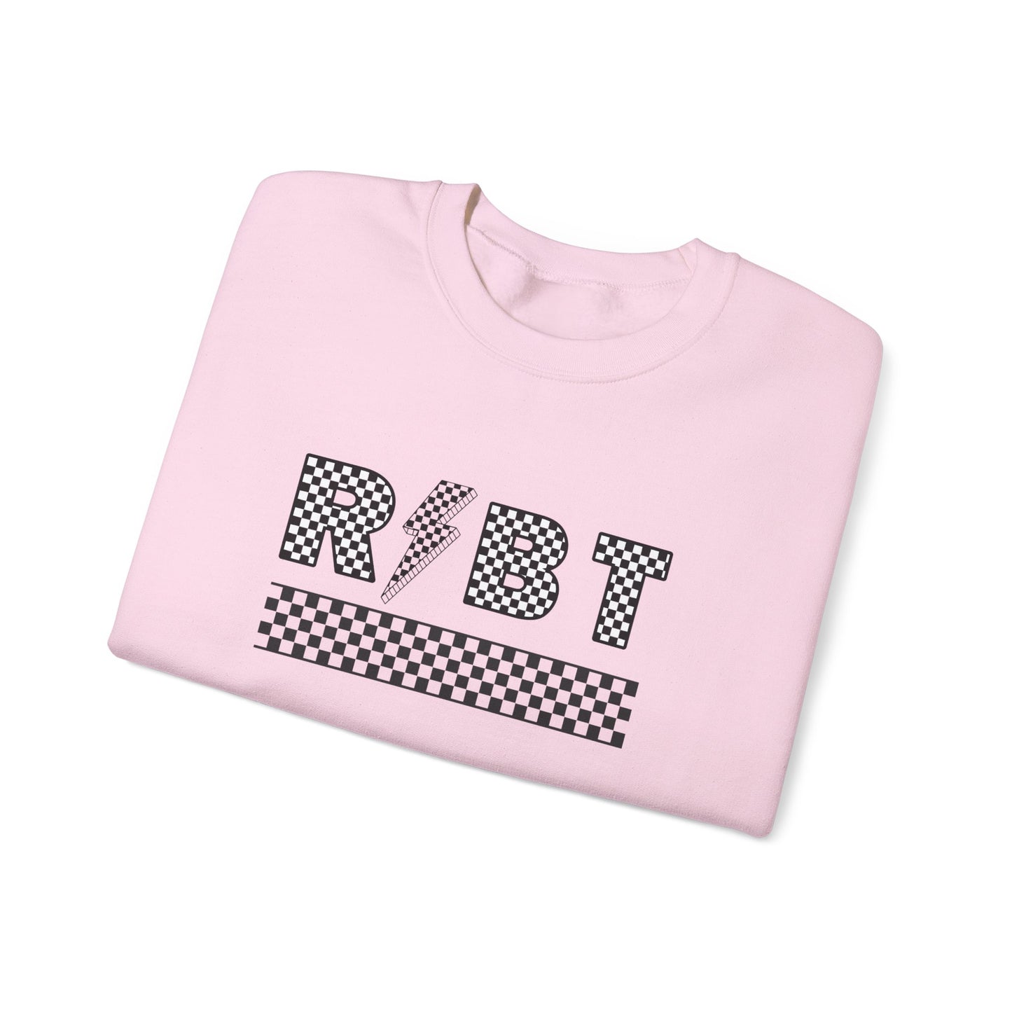RBT Lightening Bolt Checkered Crewneck Sweatshirt