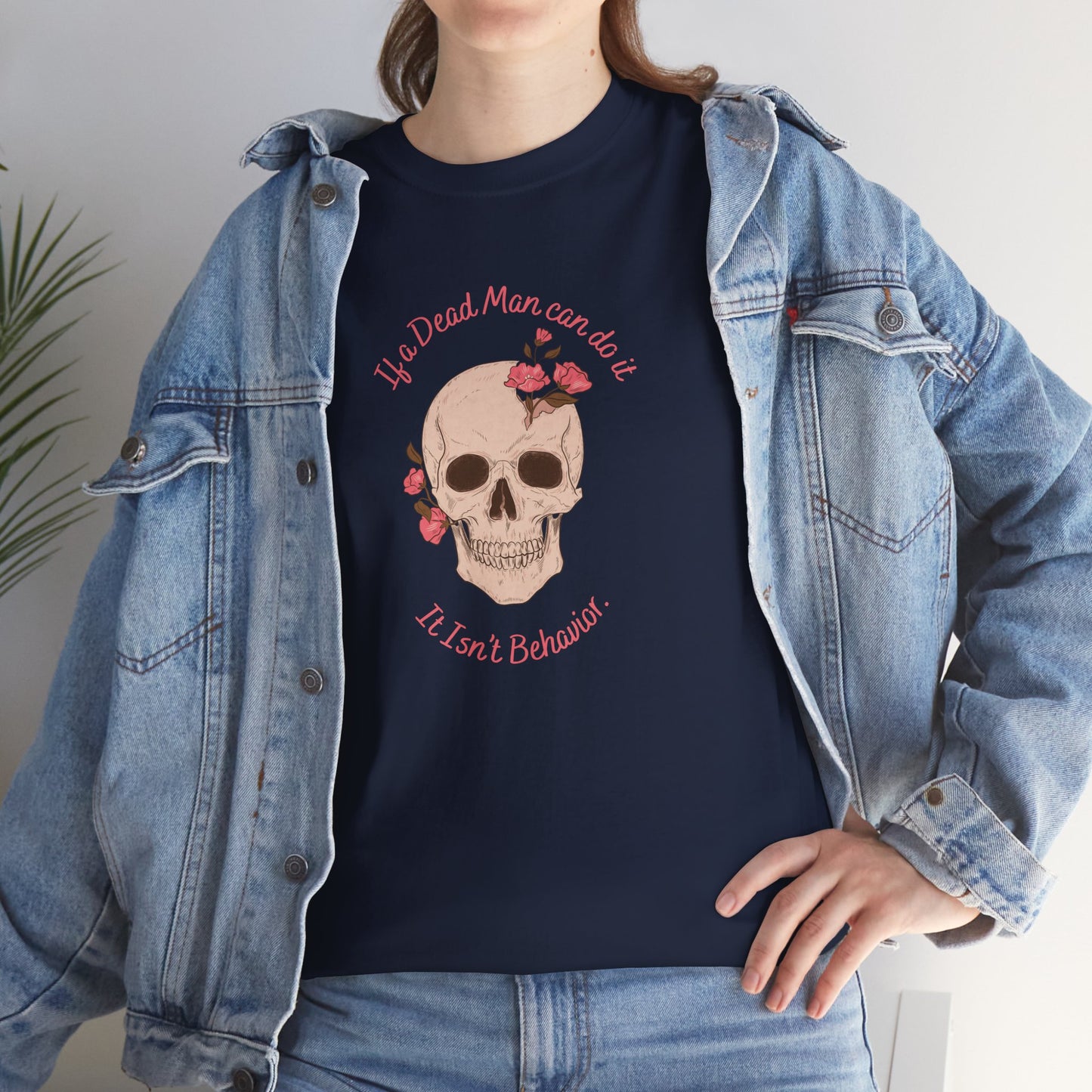 Skull & Roses Unisex Heavy Cotton Tee - Perfect for Halloween, Casual Wear, Gift for Friends, Skull Lovers, or Grunge Fashion