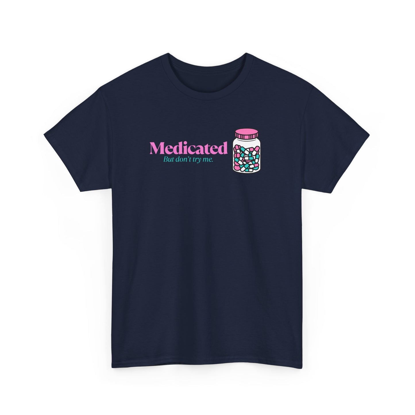 Medicated Unisex Heavy Cotton Tee - Fun and Playful Shirt for Relaxation