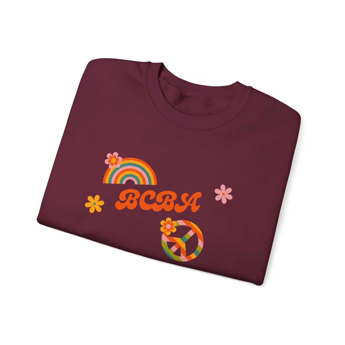 Retro Rainbow ‘BCBA’ Crewneck Sweatshirt